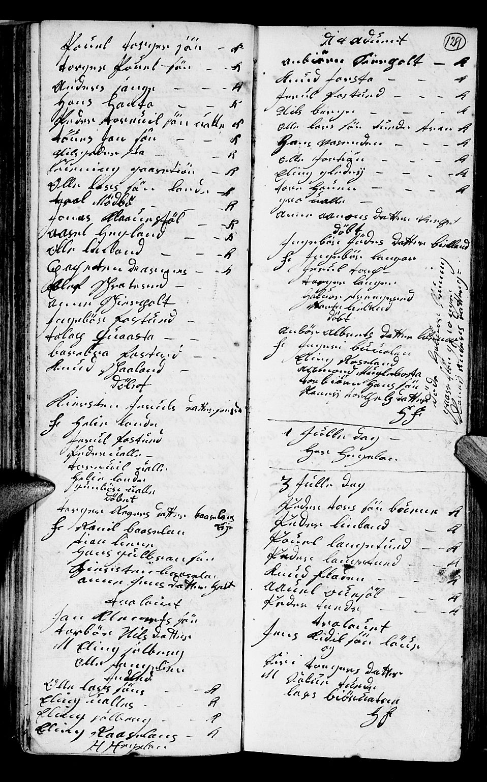 Holt sokneprestkontor, AV/SAK-1111-0021/F/Fb/L0004: Parish register (copy) no. B 4, 1730-1746, p. 129