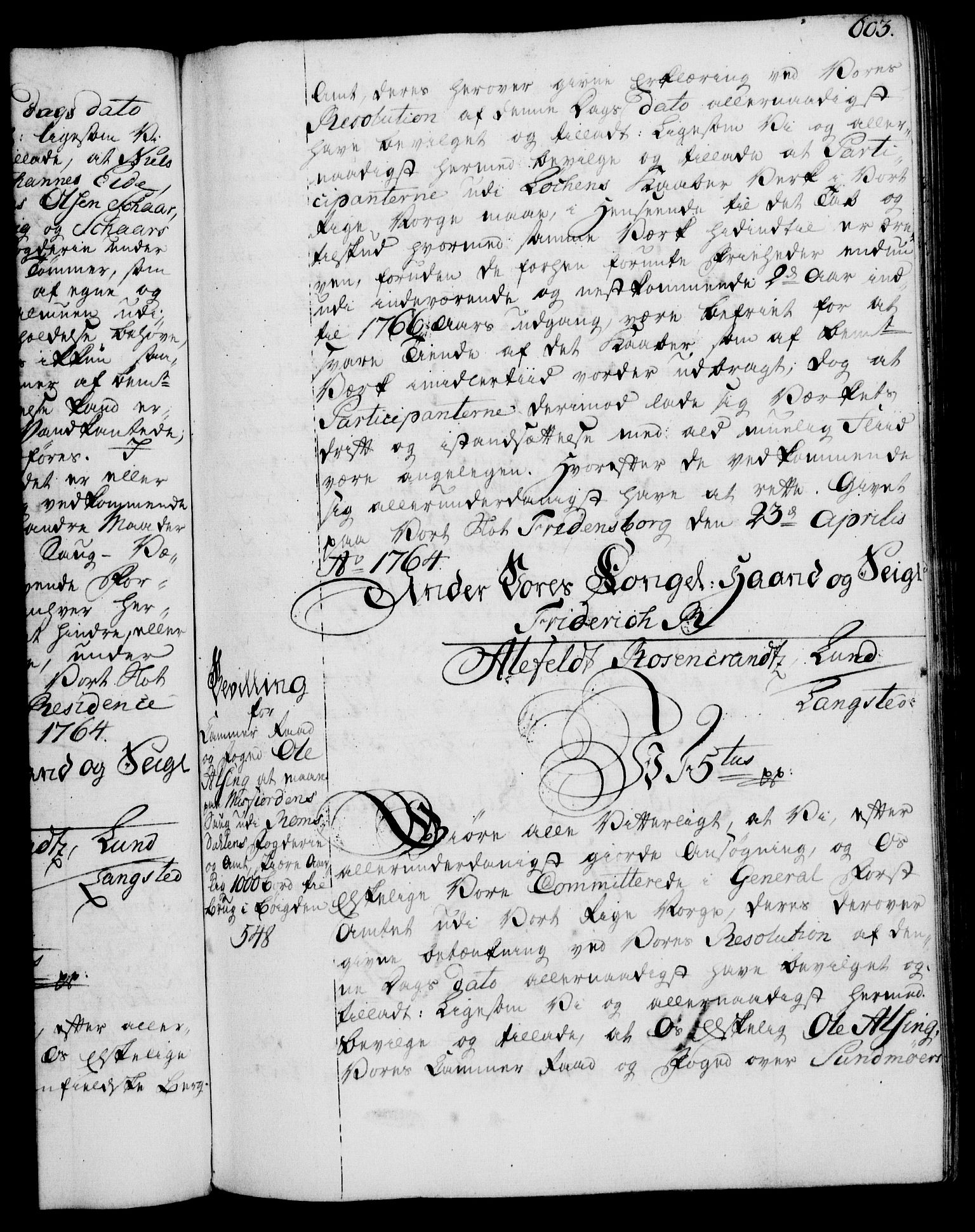 Rentekammeret, Kammerkanselliet, AV/RA-EA-3111/G/Gg/Gga/L0007: Norsk ekspedisjonsprotokoll med register (merket RK 53.7), 1759-1768, p. 603