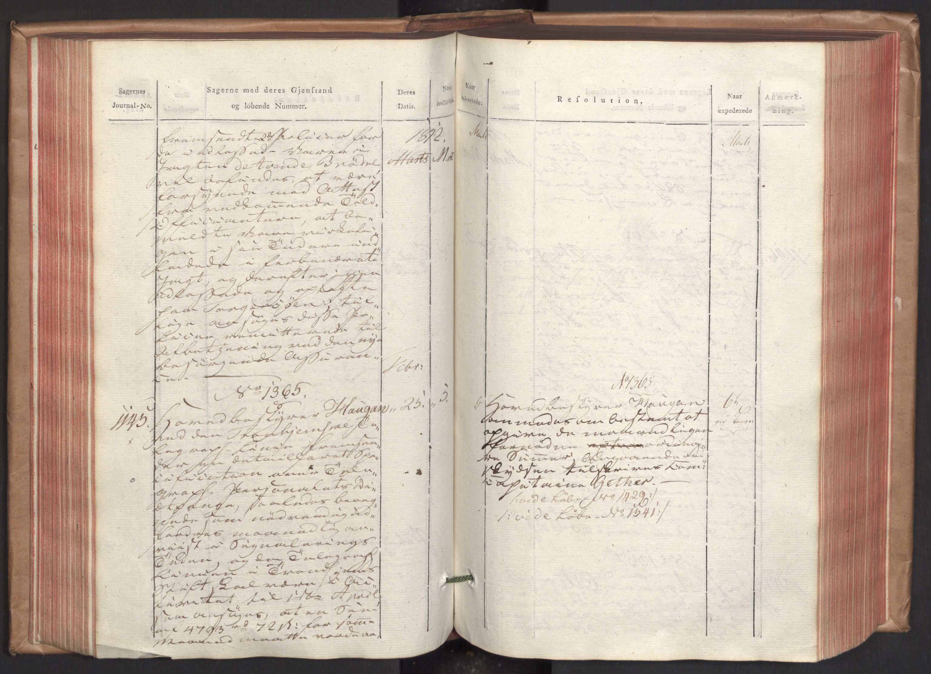 Stattholderembetet 1810-1814, 2. kontor (Kontor B), AV/RA-EA-5432/Ab/L0003: Referatprotokoll,  j.nr. 1002-1448,  l.nr. 1180-1780, 1812, p. 93