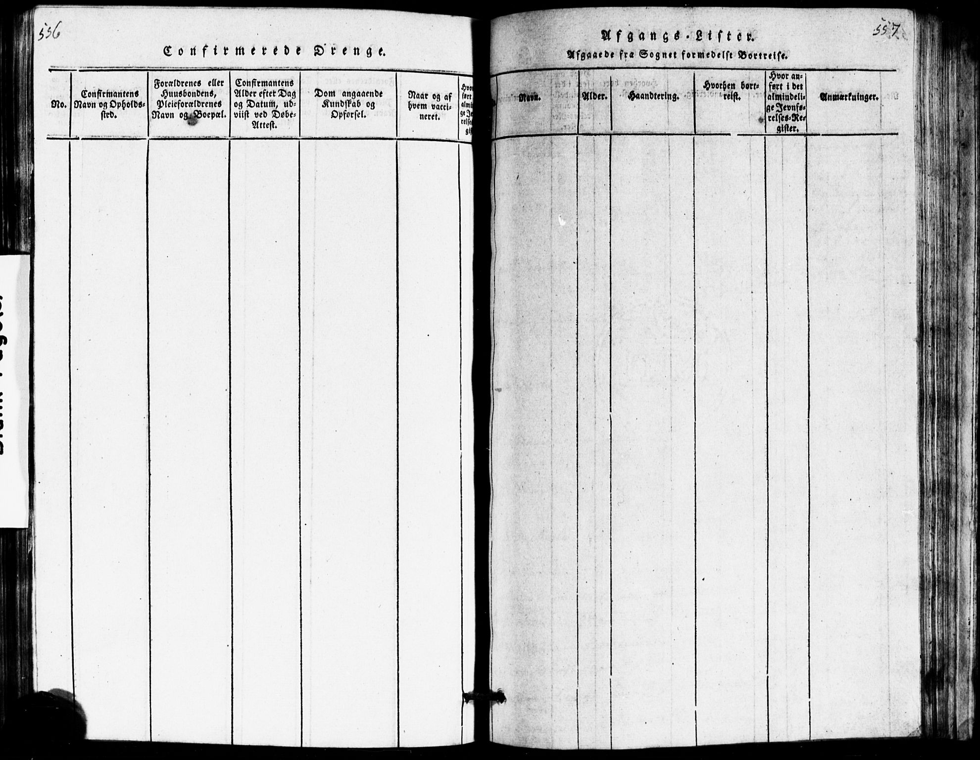 Idd prestekontor Kirkebøker, AV/SAO-A-10911/G/Ga/L0001: Parish register (copy) no. I 1, 1815-1826, p. 556-557