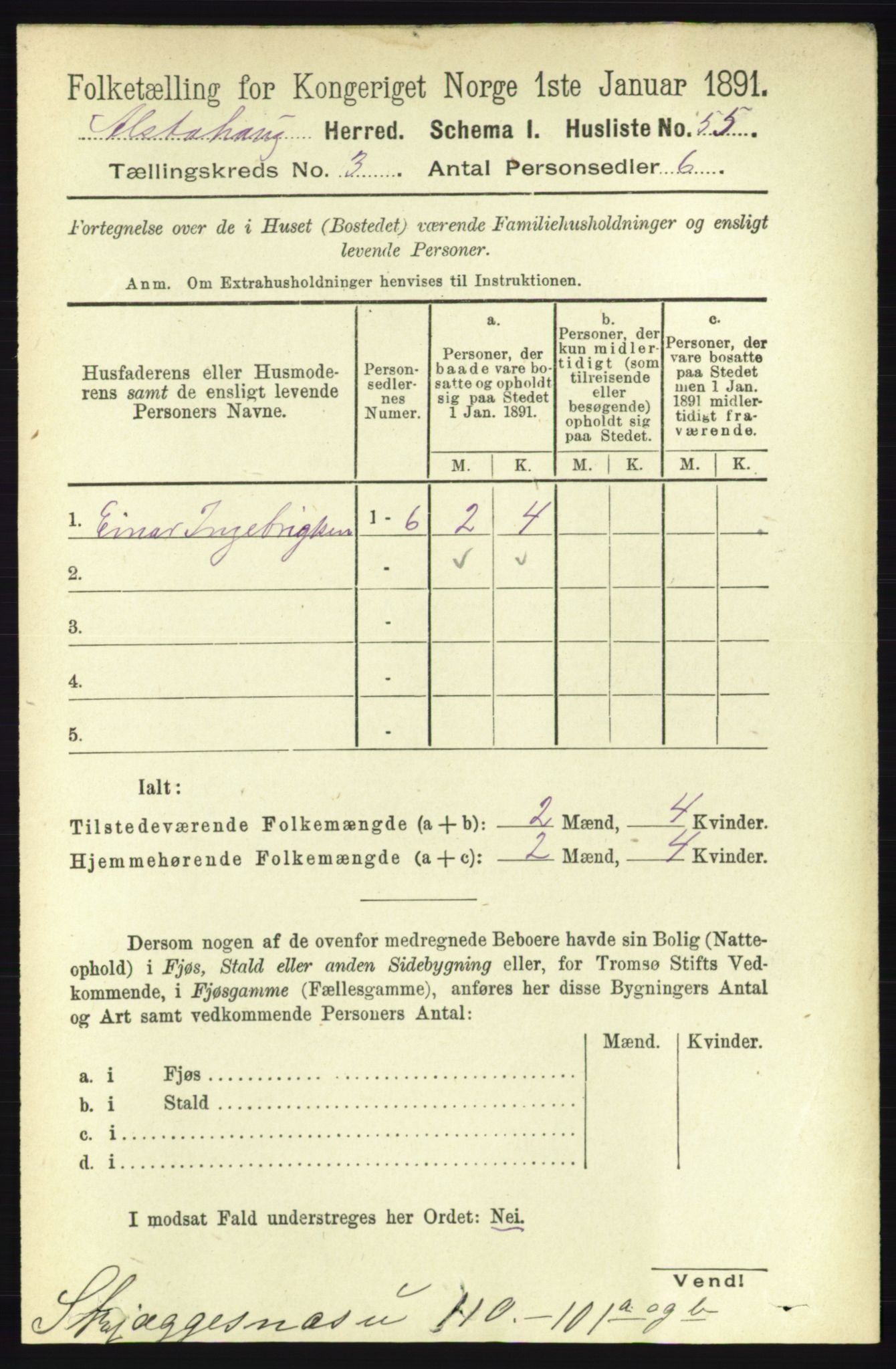 RA, 1891 census for 1820 Alstahaug, 1891, p. 1090