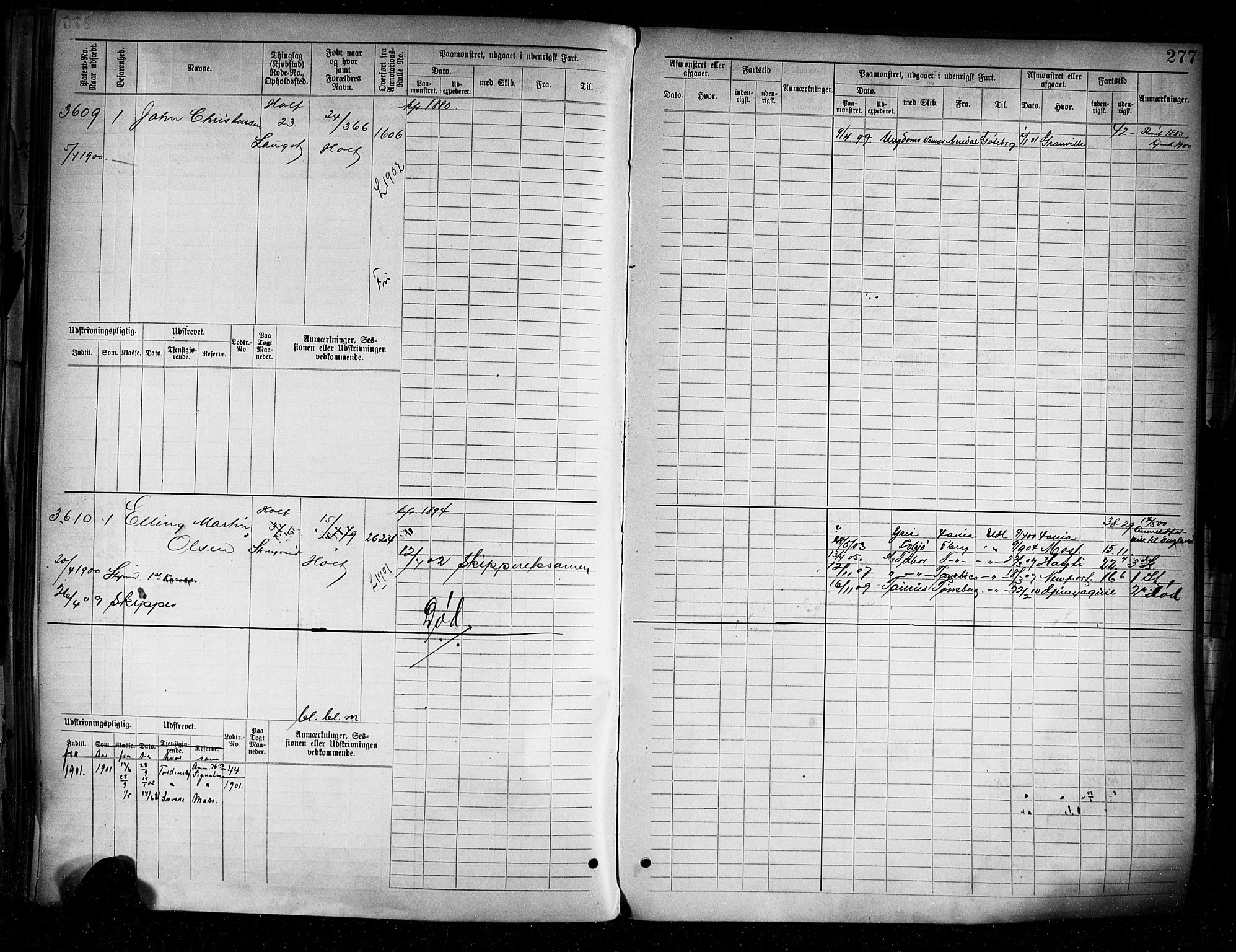 Tvedestrand mønstringskrets, AV/SAK-2031-0011/F/Fb/L0005: Hovedrulle A nr 3057-3817, R-6, 1890-1920, p. 283