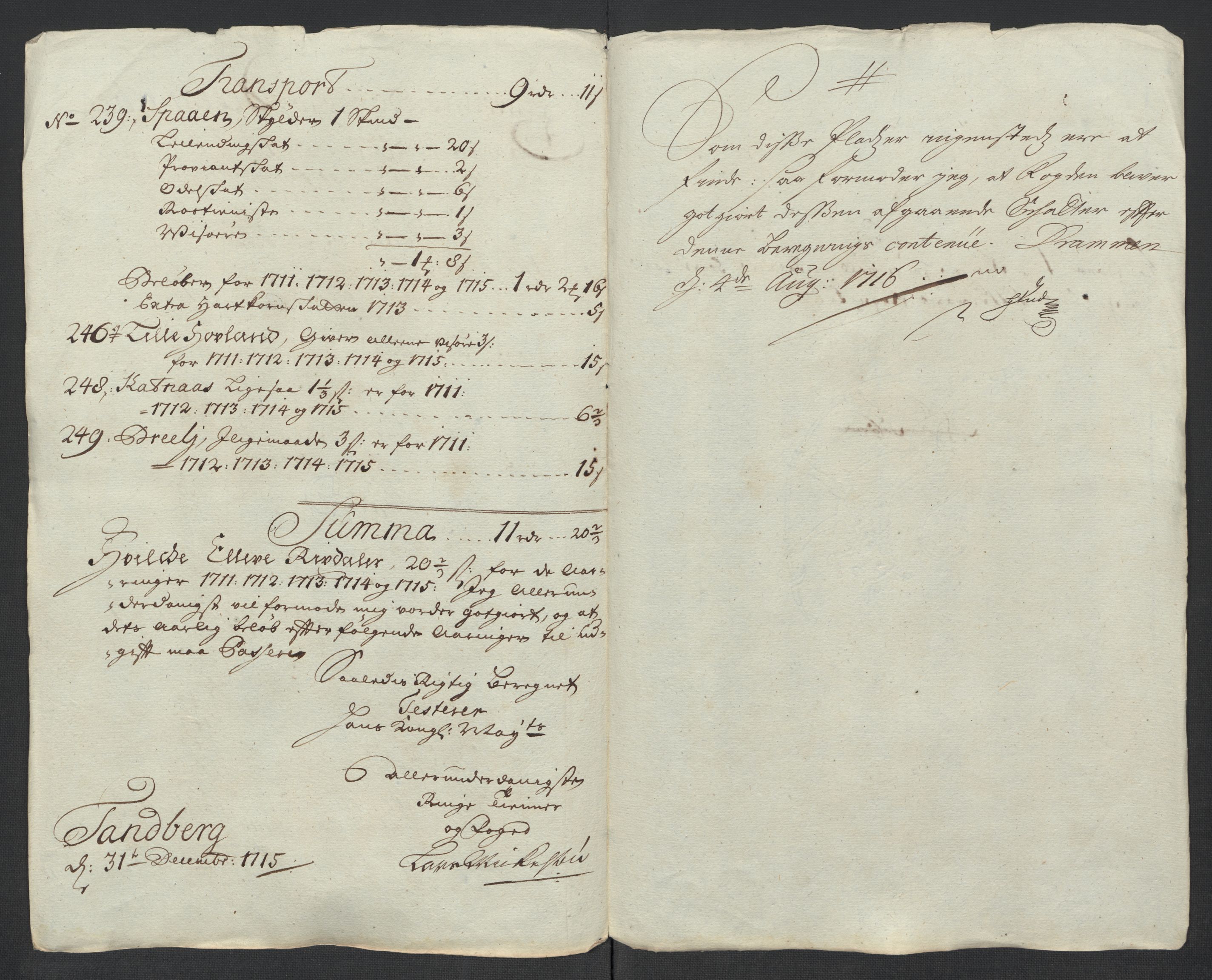 Rentekammeret inntil 1814, Reviderte regnskaper, Fogderegnskap, AV/RA-EA-4092/R23/L1473: Fogderegnskap Ringerike og Hallingdal, 1715, p. 323