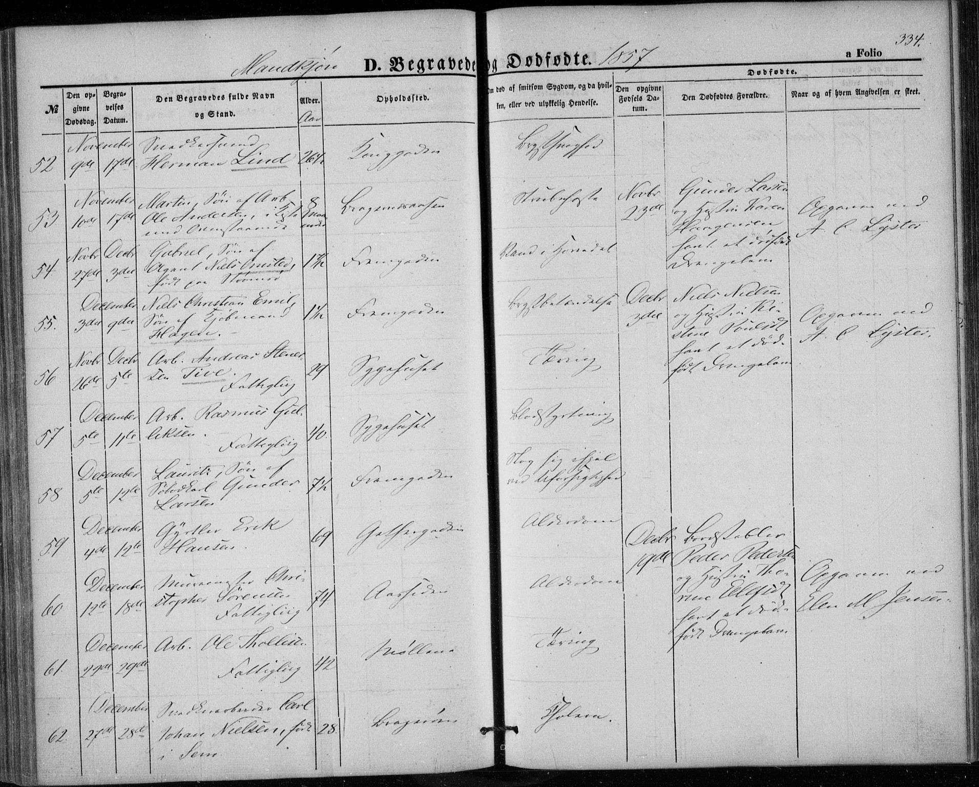 Bragernes kirkebøker, SAKO/A-6/F/Fb/L0002: Parish register (official) no. II 2, 1848-1859, p. 334