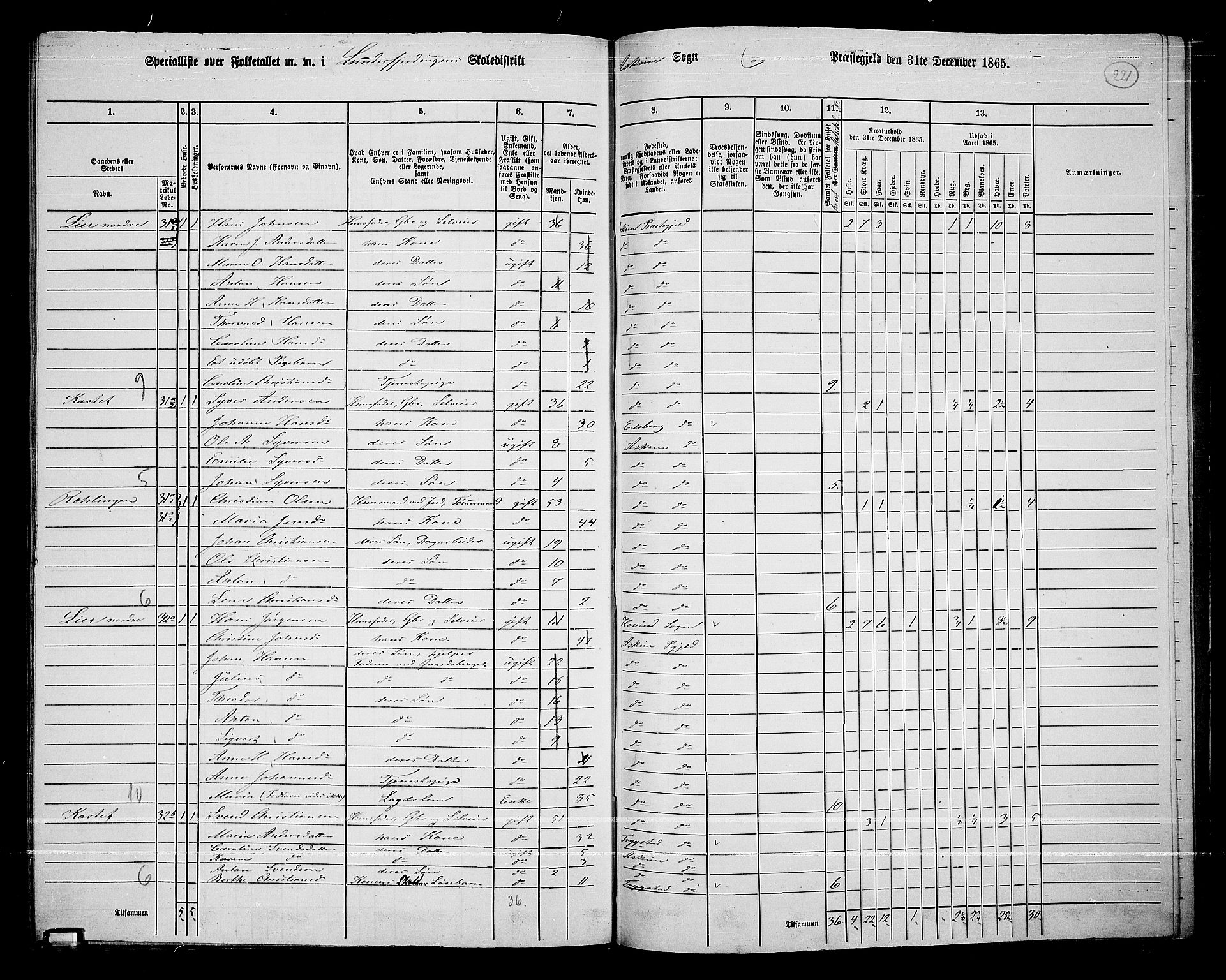 RA, 1865 census for Askim, 1865, p. 78