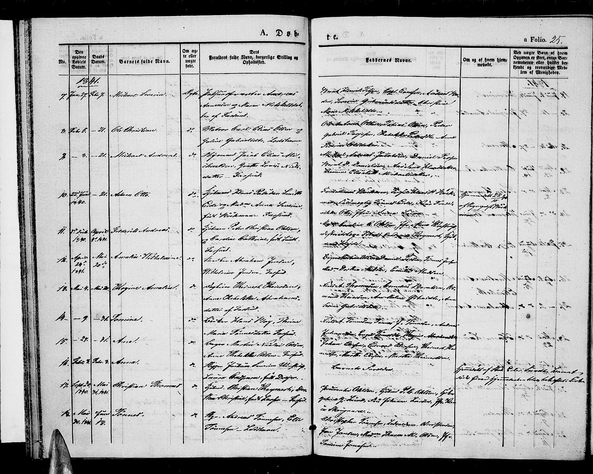 Farsund sokneprestkontor, SAK/1111-0009/F/Fa/L0003: Parish register (official) no. A 3, 1836-1846, p. 25