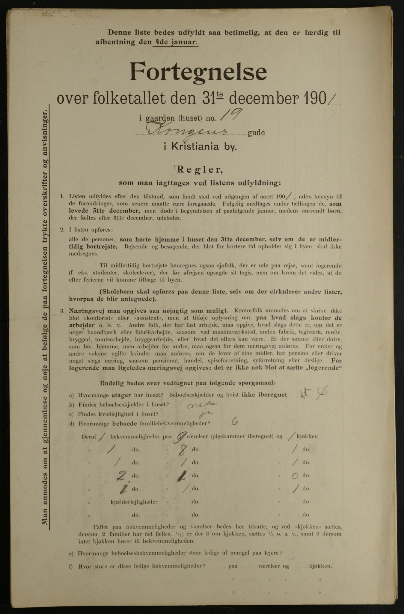 OBA, Municipal Census 1901 for Kristiania, 1901, p. 8137