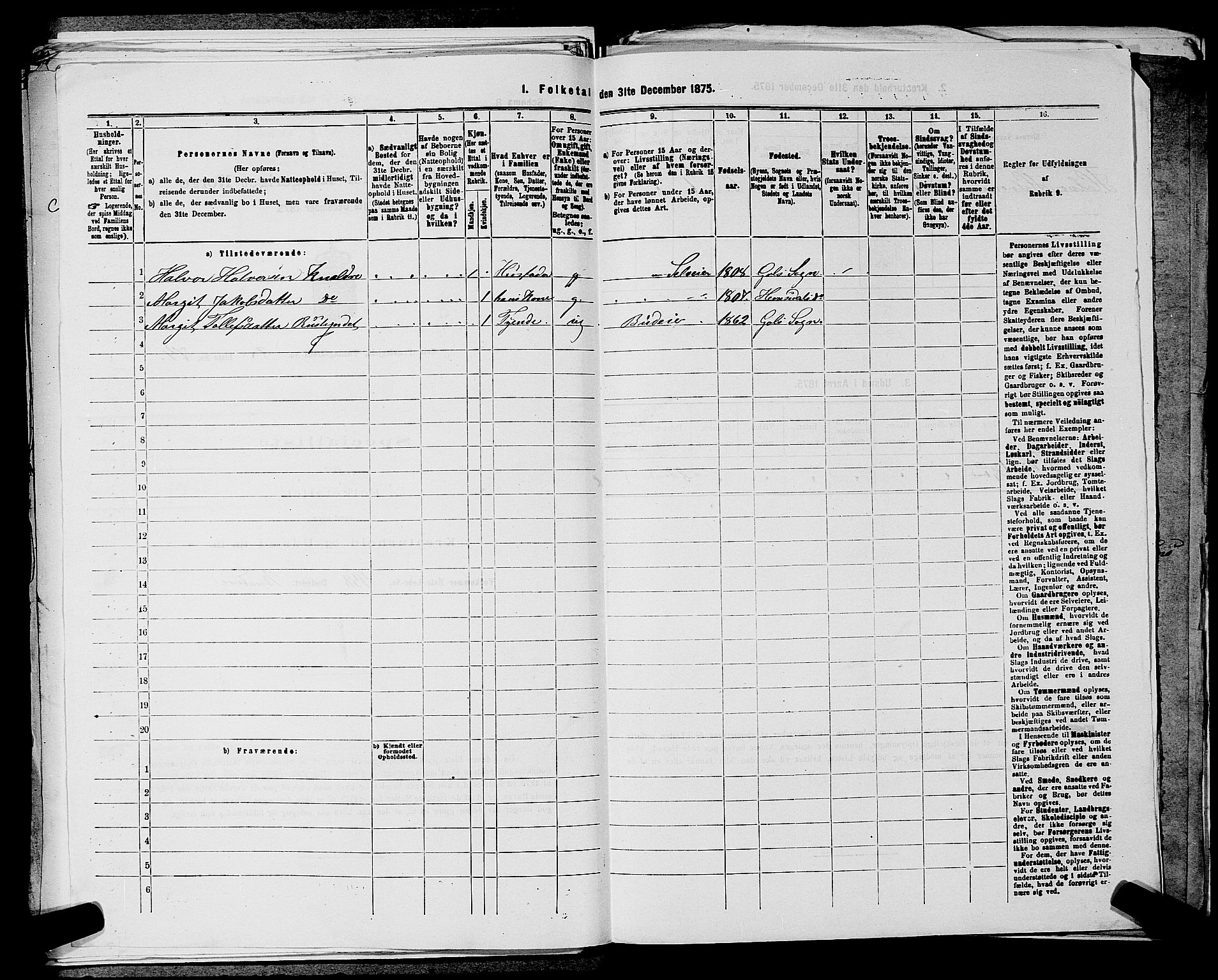 SAKO, 1875 census for 0617P Gol, 1875, p. 587