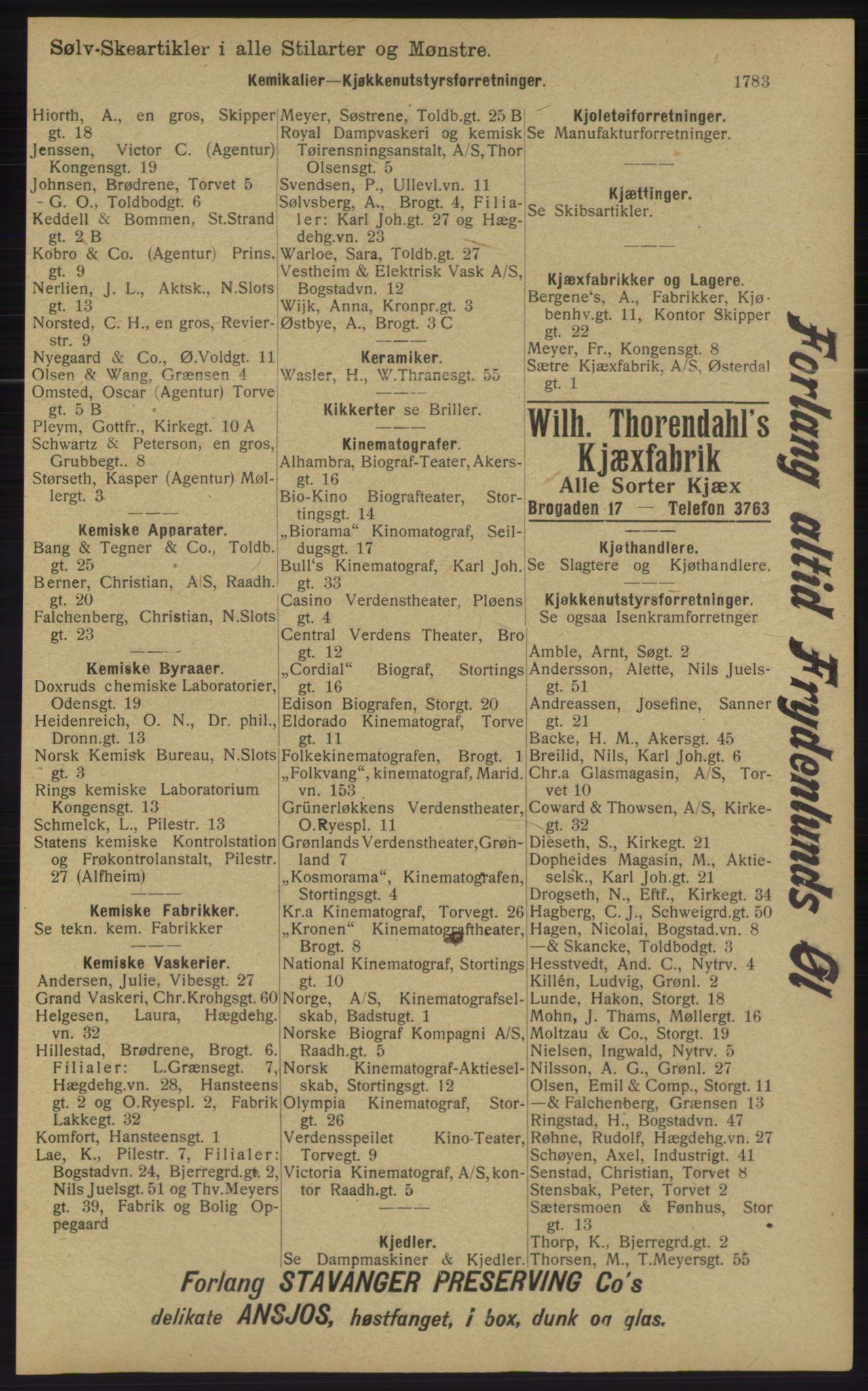 Kristiania/Oslo adressebok, PUBL/-, 1913, p. 1739
