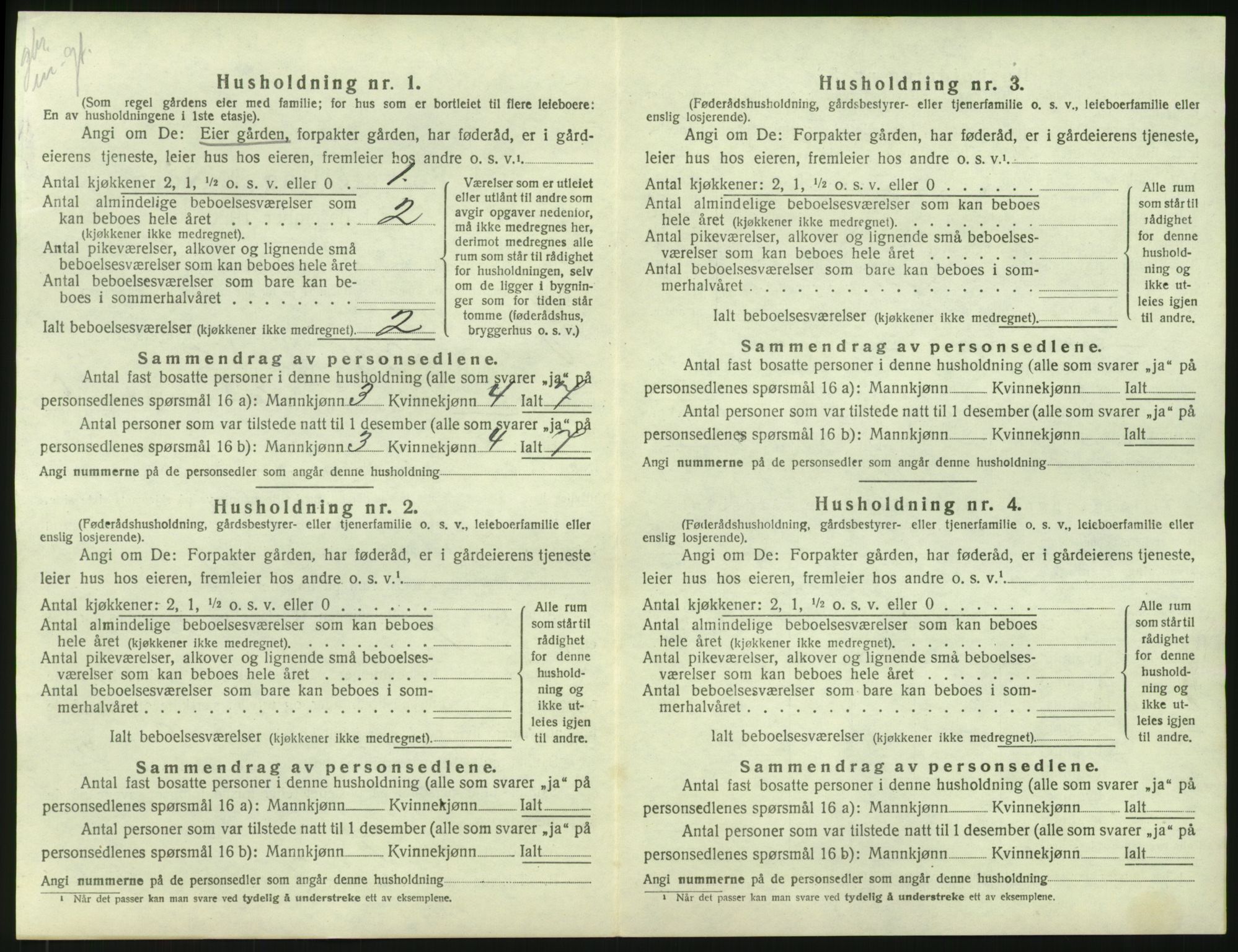 SAH, 1920 census for Grue, 1920, p. 92