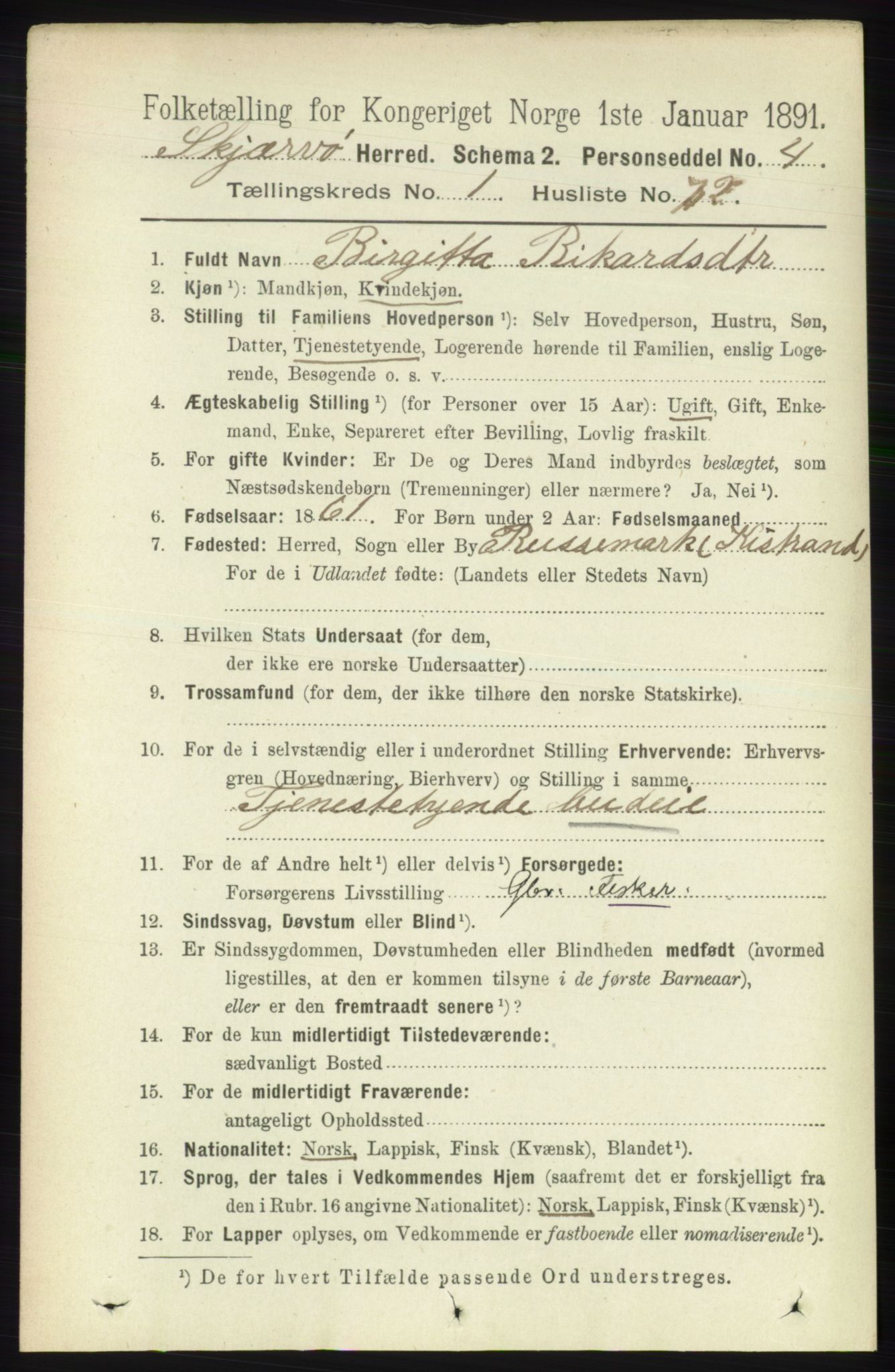 RA, 1891 census for 1941 Skjervøy, 1891, p. 656