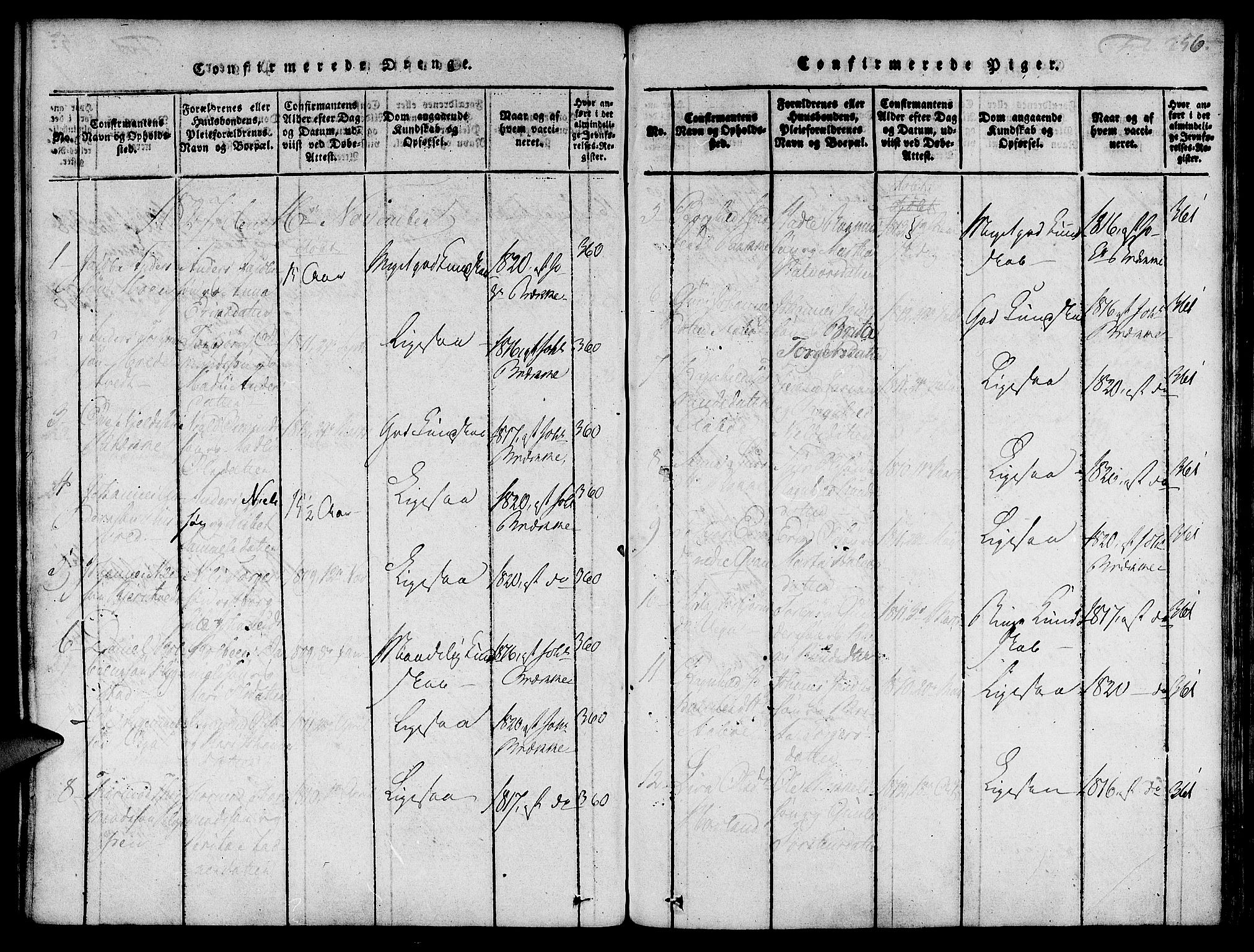 Suldal sokneprestkontor, SAST/A-101845/01/IV/L0007: Parish register (official) no. A 7, 1817-1838, p. 256