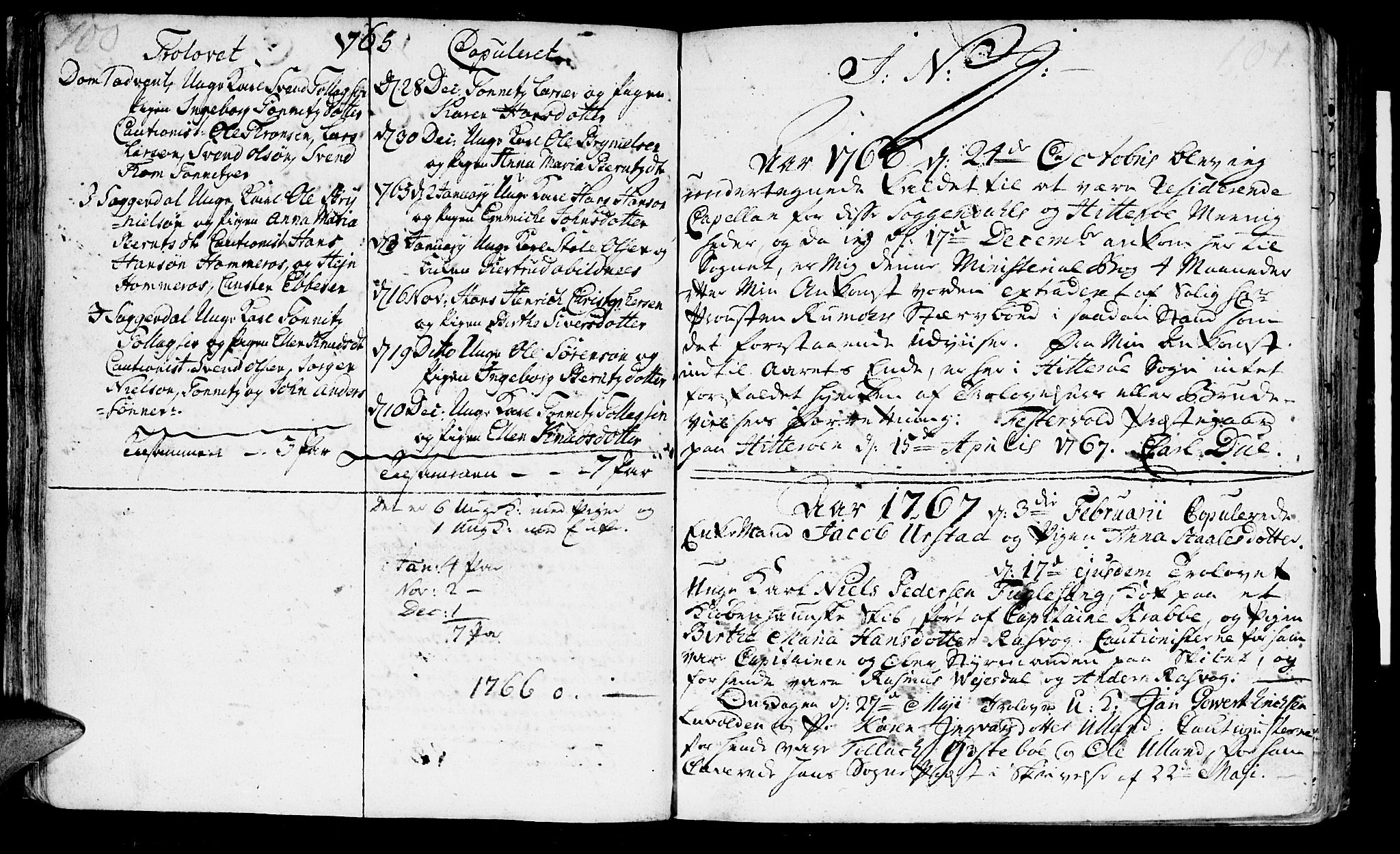 Flekkefjord sokneprestkontor, AV/SAK-1111-0012/F/Fa/Fab/L0001: Parish register (official) no. A 1, 1750-1780, p. 100-101