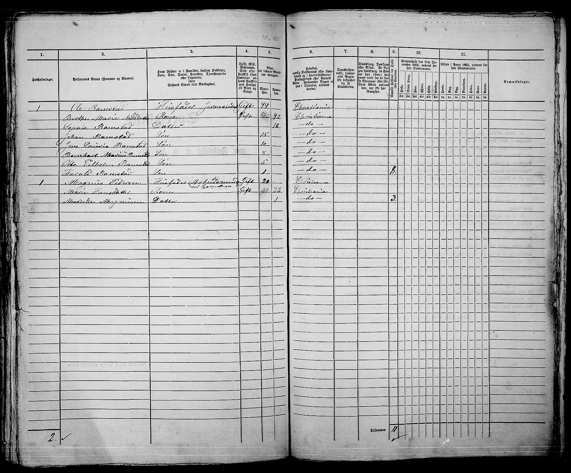 RA, 1865 census for Kristiania, 1865, p. 4811