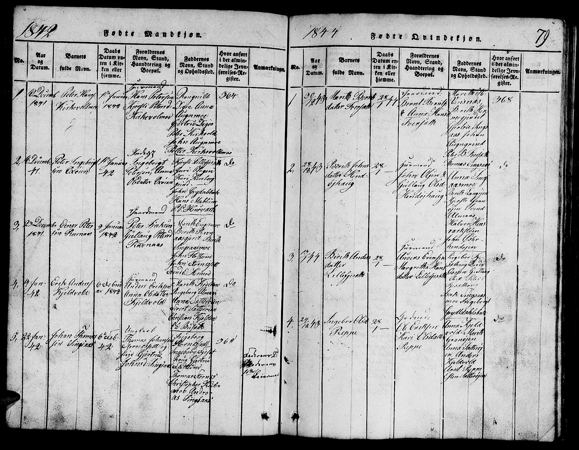 Ministerialprotokoller, klokkerbøker og fødselsregistre - Sør-Trøndelag, SAT/A-1456/688/L1026: Parish register (copy) no. 688C01, 1817-1860, p. 79