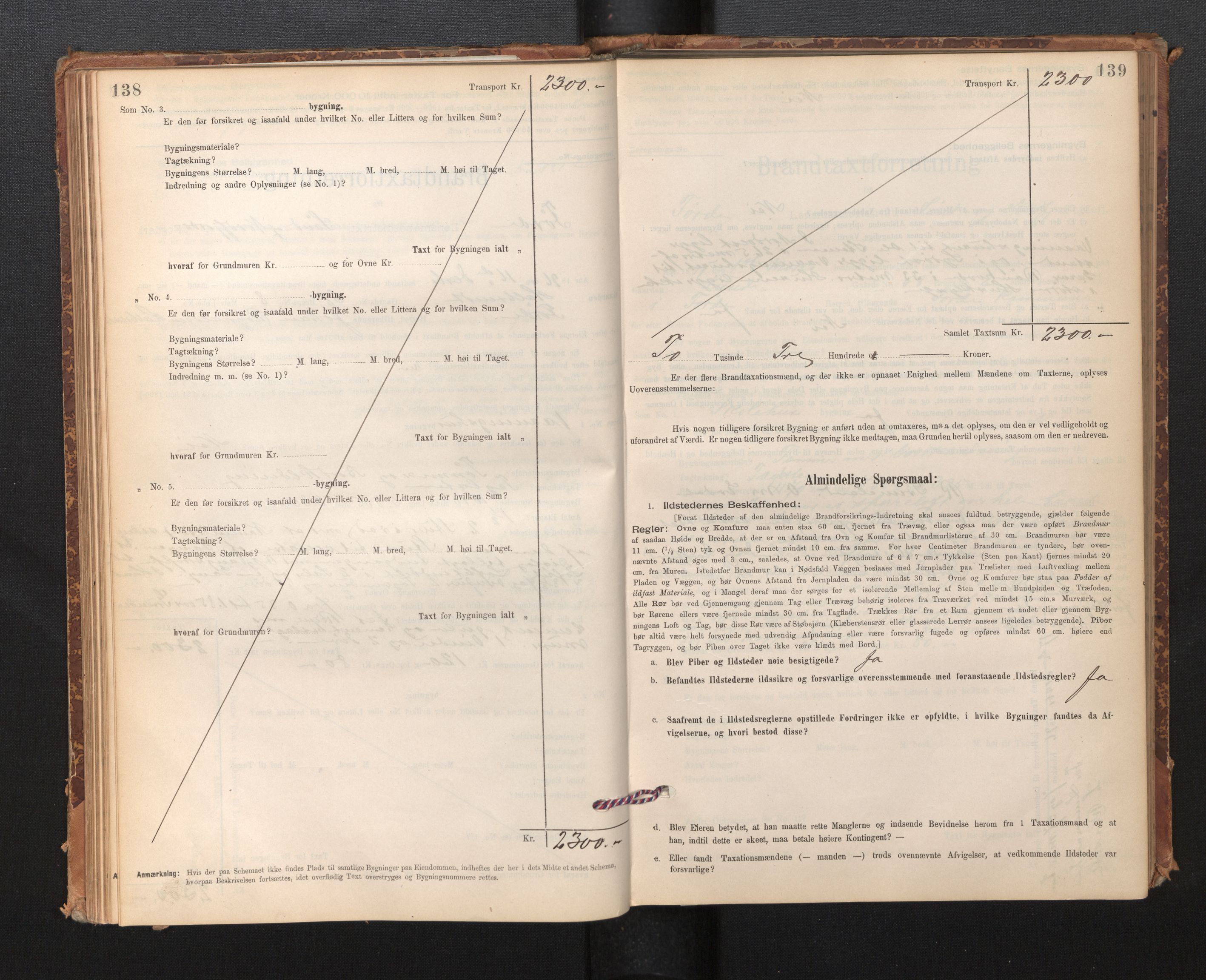 Lensmannen i Førde, AV/SAB-A-27401/0012/L0008: Branntakstprotokoll, skjematakst, 1895-1922, p. 138-139