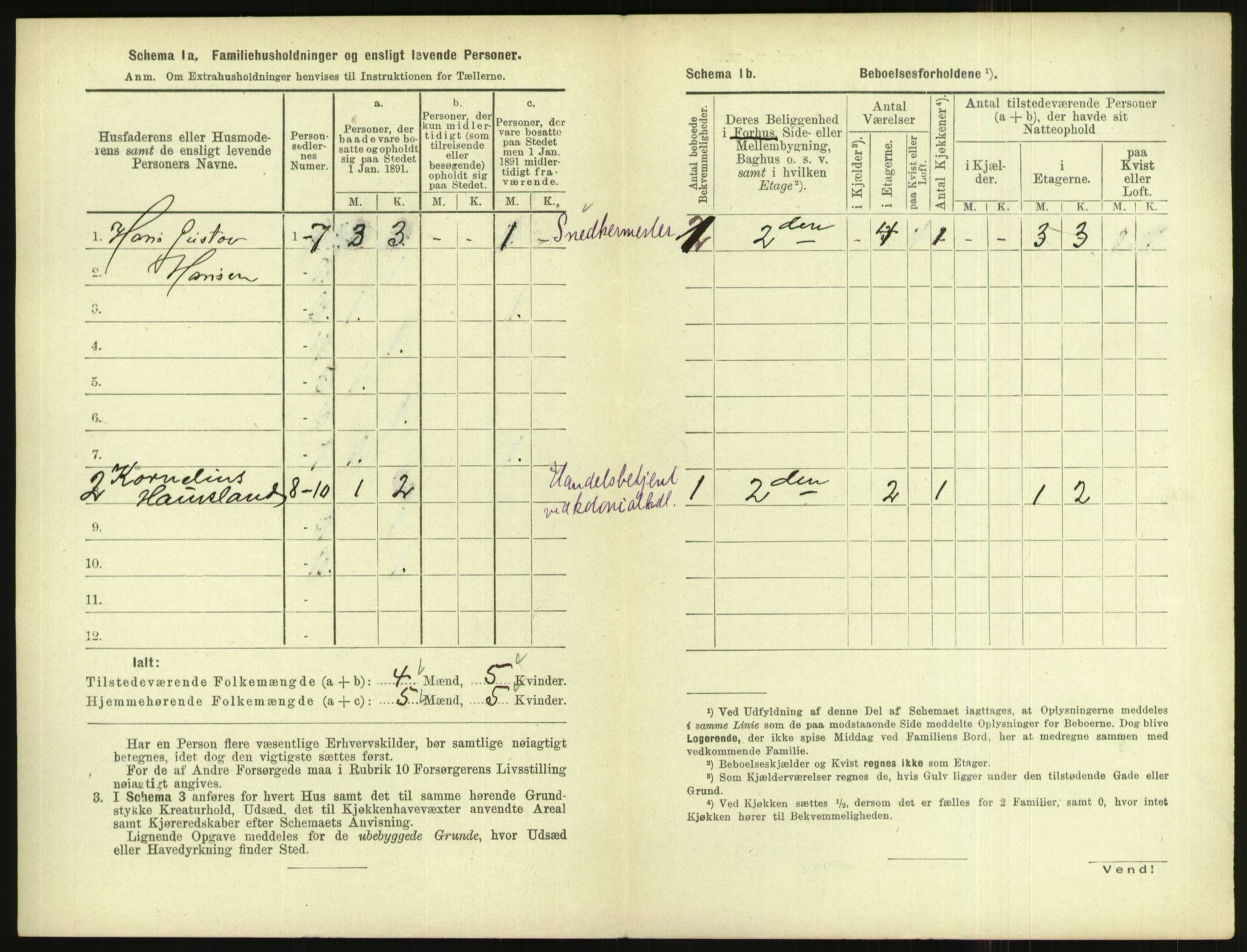 RA, 1891 census for 1004 Flekkefjord, 1891, p. 383