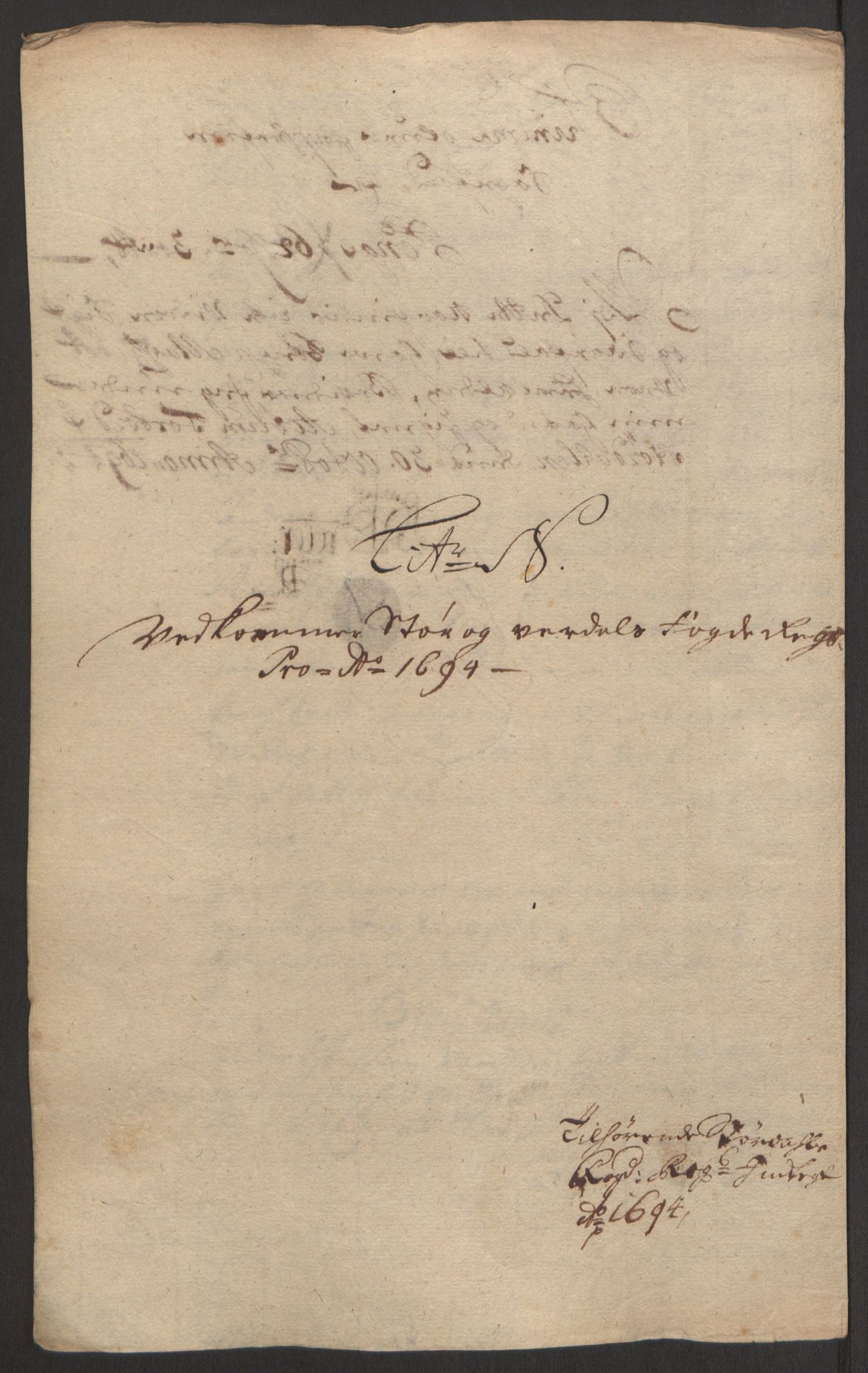 Rentekammeret inntil 1814, Reviderte regnskaper, Fogderegnskap, RA/EA-4092/R62/L4186: Fogderegnskap Stjørdal og Verdal, 1693-1694, p. 252