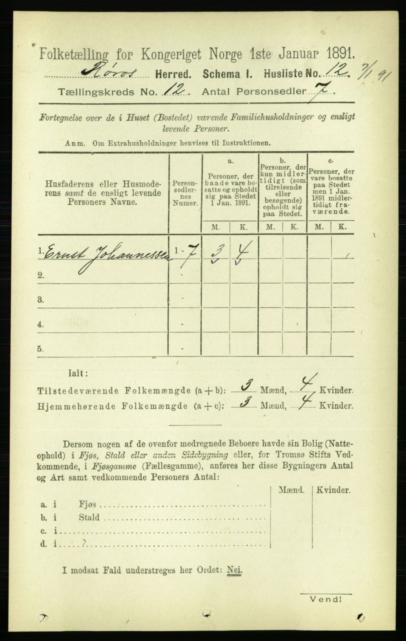 RA, 1891 census for 1640 Røros, 1891, p. 2360