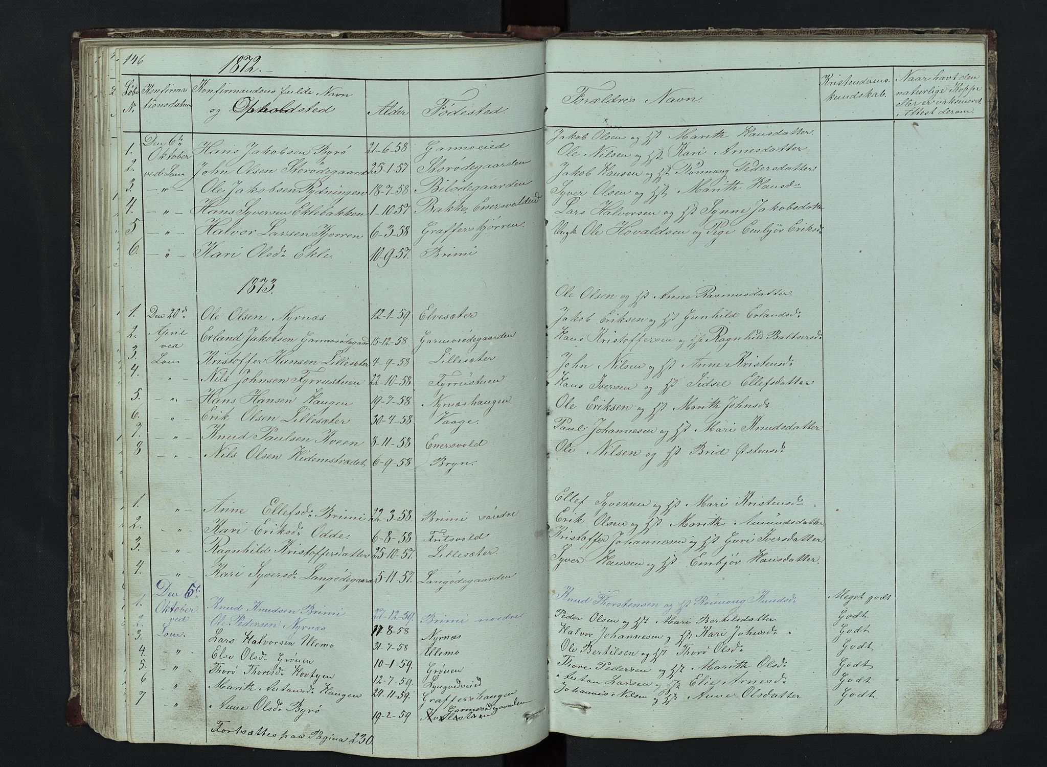 Lom prestekontor, SAH/PREST-070/L/L0014: Parish register (copy) no. 14, 1845-1876, p. 146-147