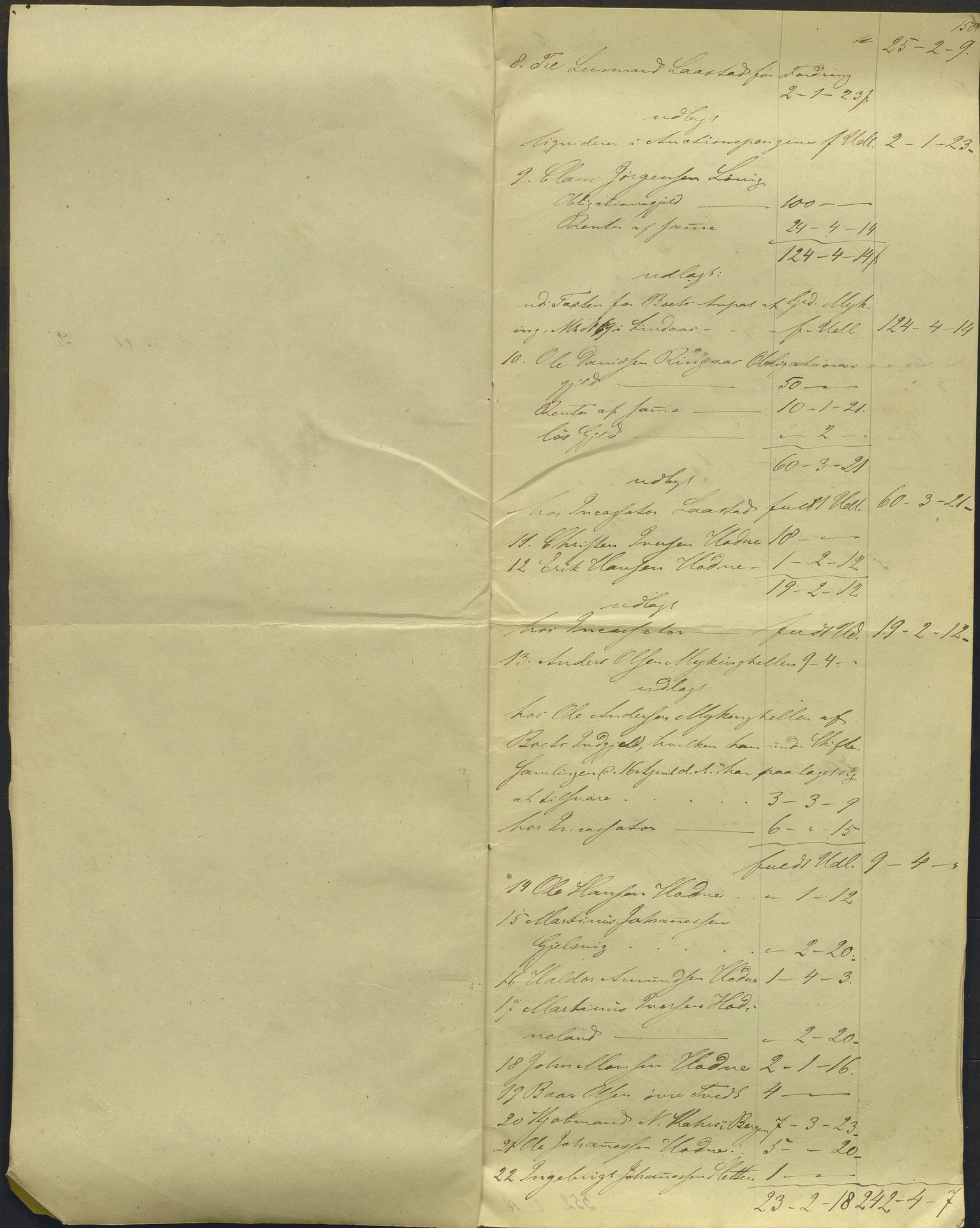 Nordhordland sorenskrivar, AV/SAB-A-2901/1/H/Hd/Hdb/L0001: Konsept til utlodningar, 1850-1852, p. 178