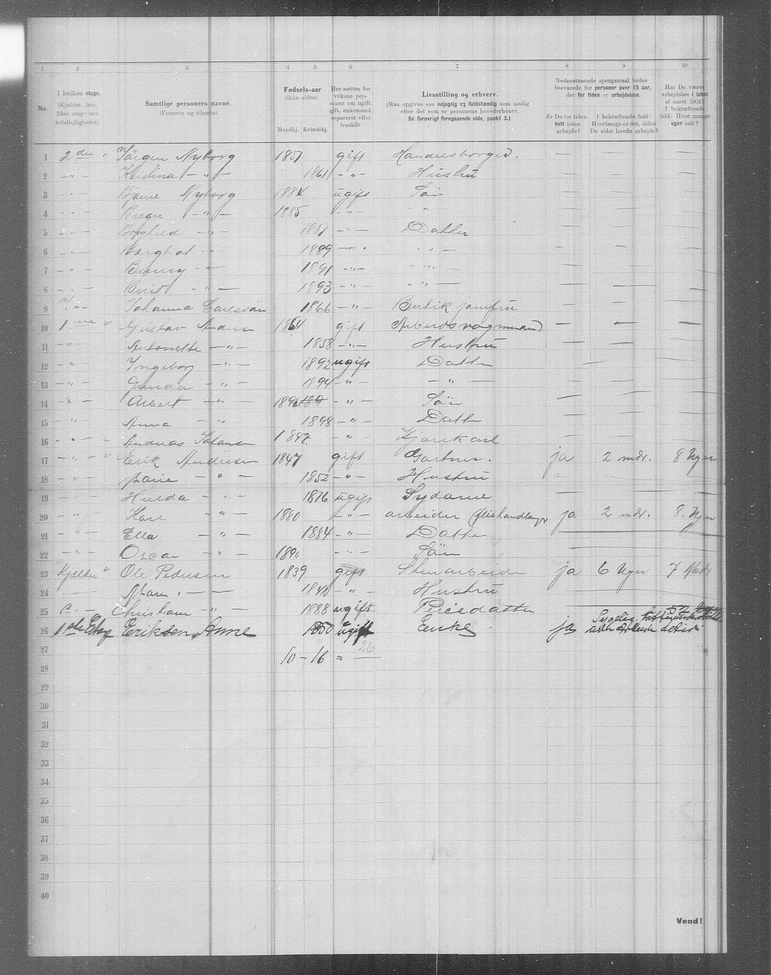 OBA, Municipal Census 1902 for Kristiania, 1902, p. 4470