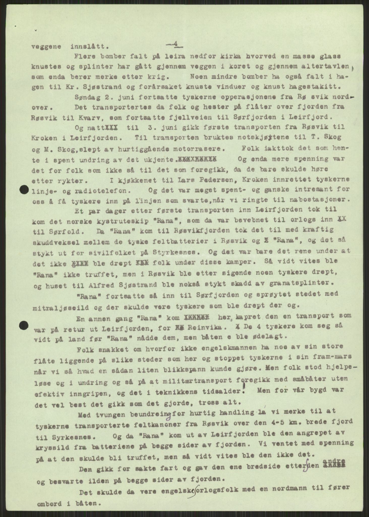 Forsvaret, Forsvarets krigshistoriske avdeling, AV/RA-RAFA-2017/Y/Ya/L0017: II-C-11-31 - Fylkesmenn.  Rapporter om krigsbegivenhetene 1940., 1940, p. 343