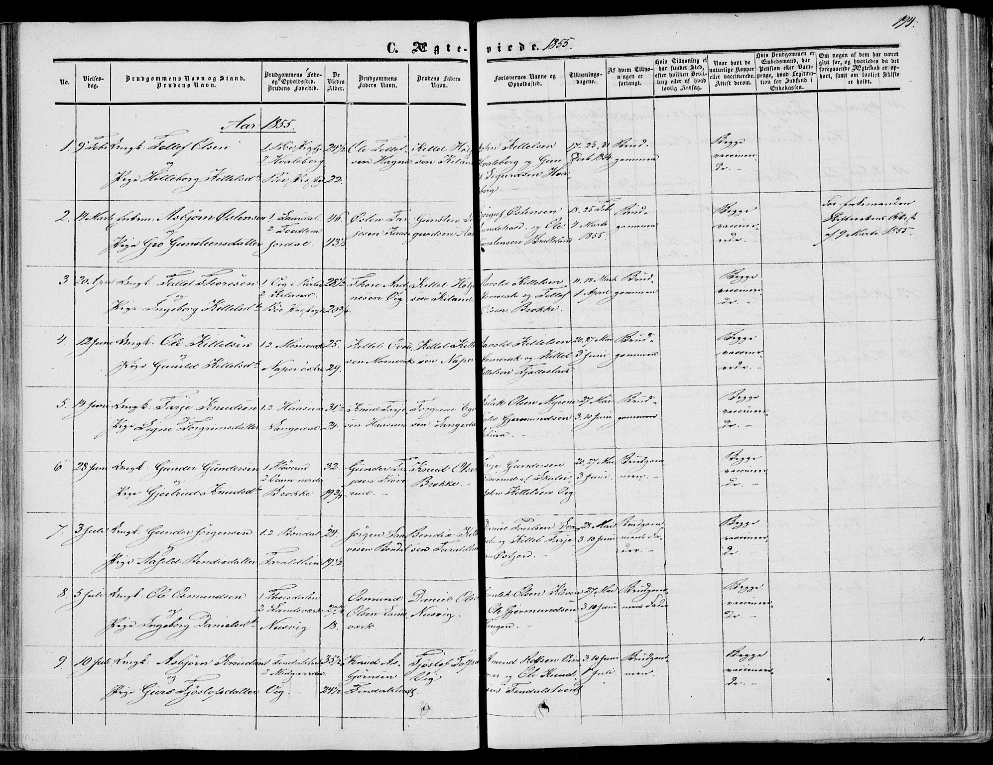 Fyresdal kirkebøker, SAKO/A-263/F/Fa/L0005: Parish register (official) no. I 5, 1855-1871, p. 194