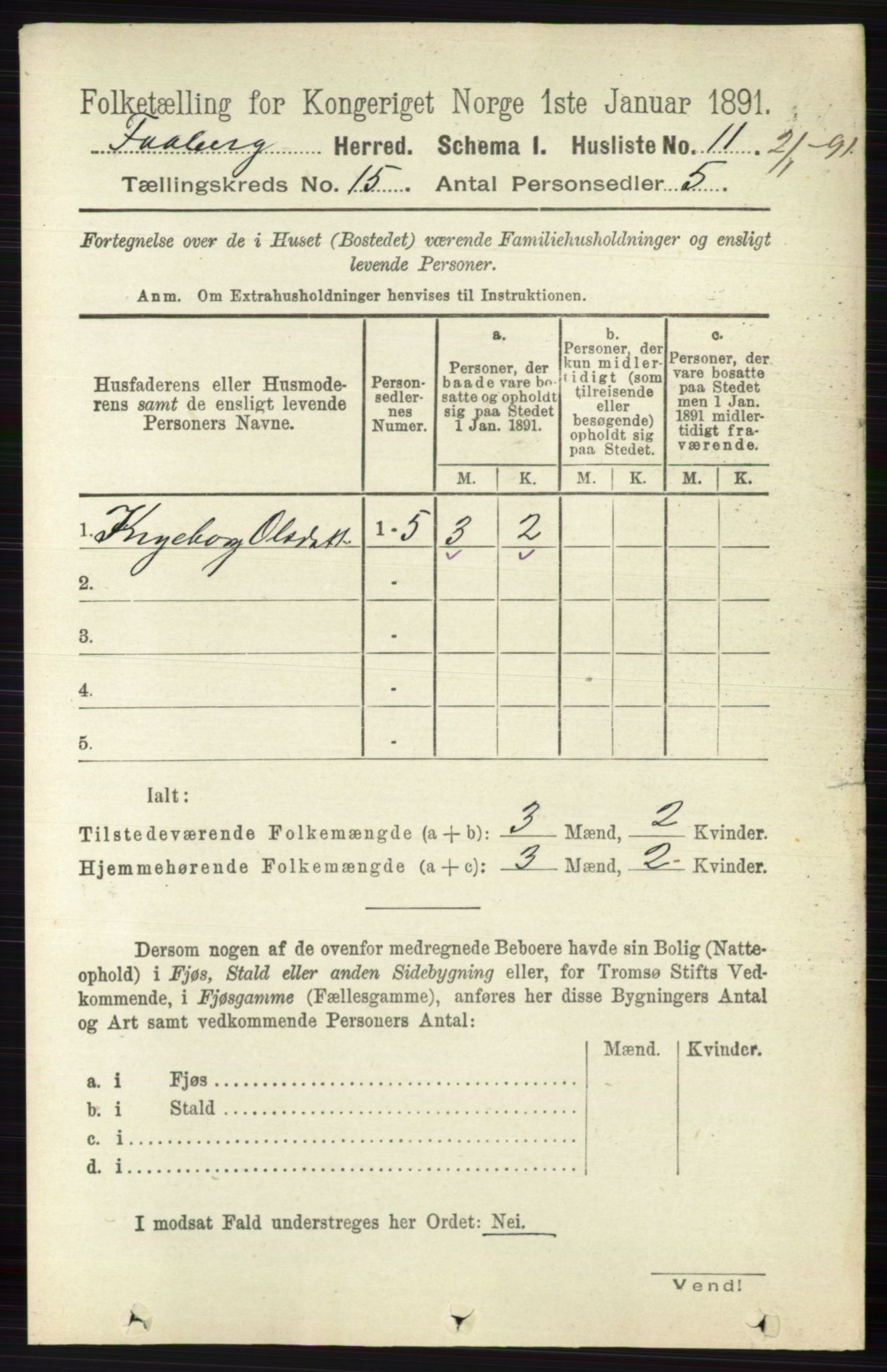 RA, 1891 census for 0524 Fåberg, 1891, p. 5843