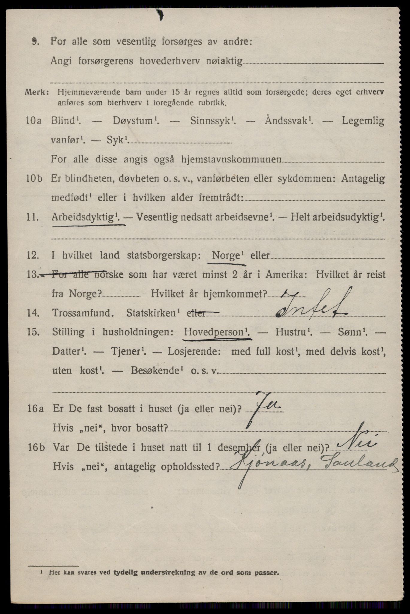 SAKO, 1920 census for Hjartdal, 1920, p. 1831