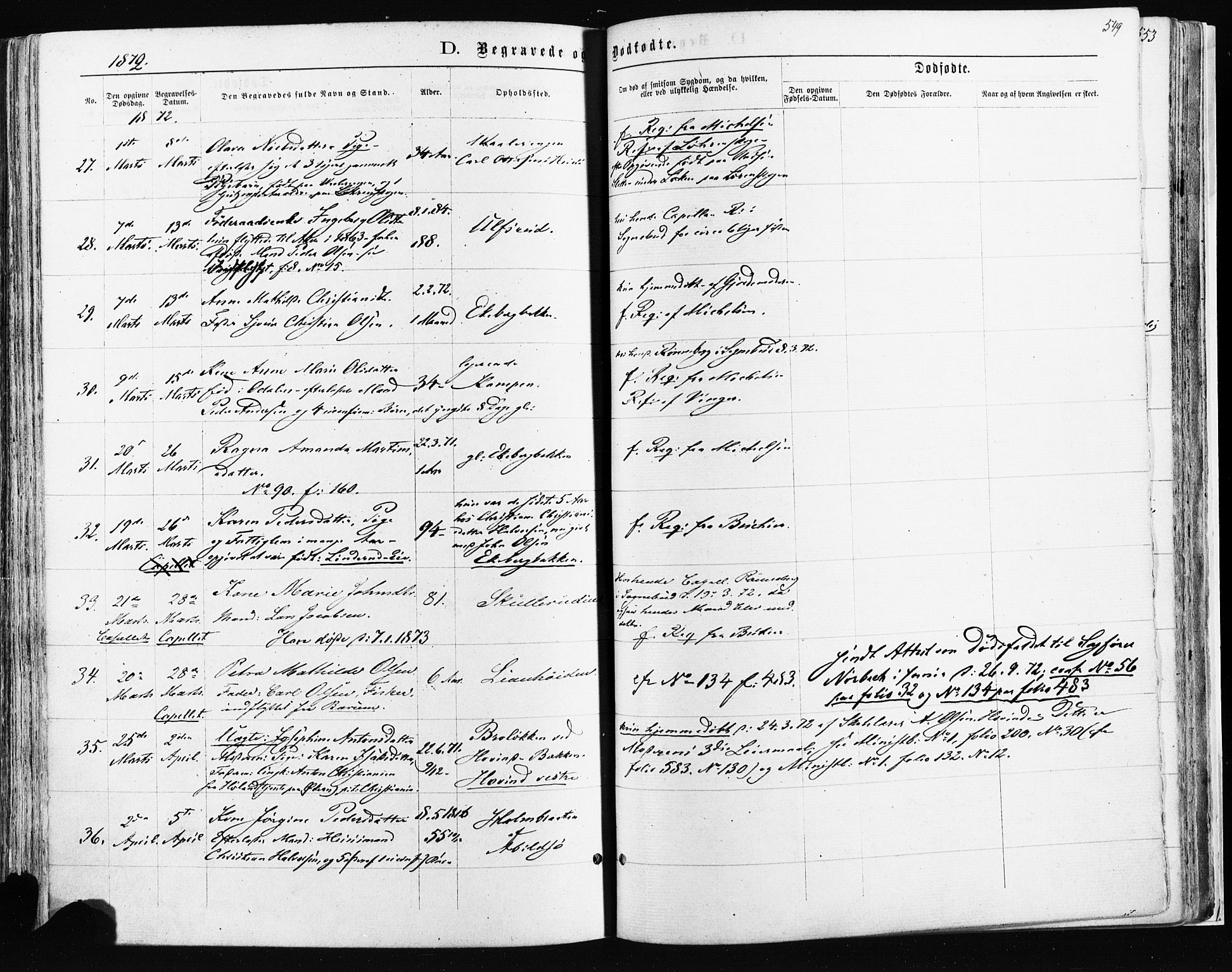 Østre Aker prestekontor Kirkebøker, AV/SAO-A-10840/F/Fa/L0003: Parish register (official) no. I 3, 1869-1875, p. 549