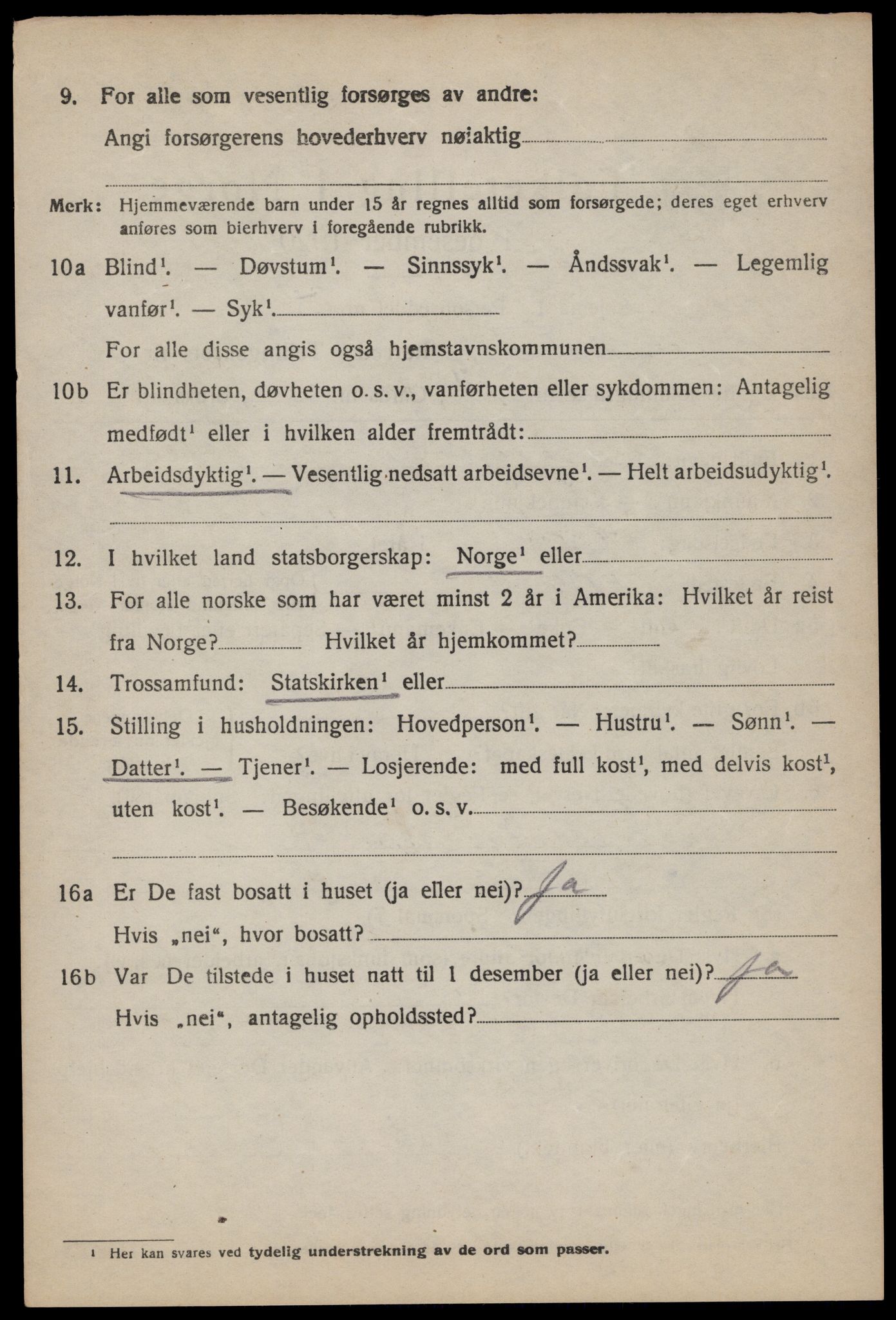 SAST, 1920 census for Forsand, 1920, p. 1614