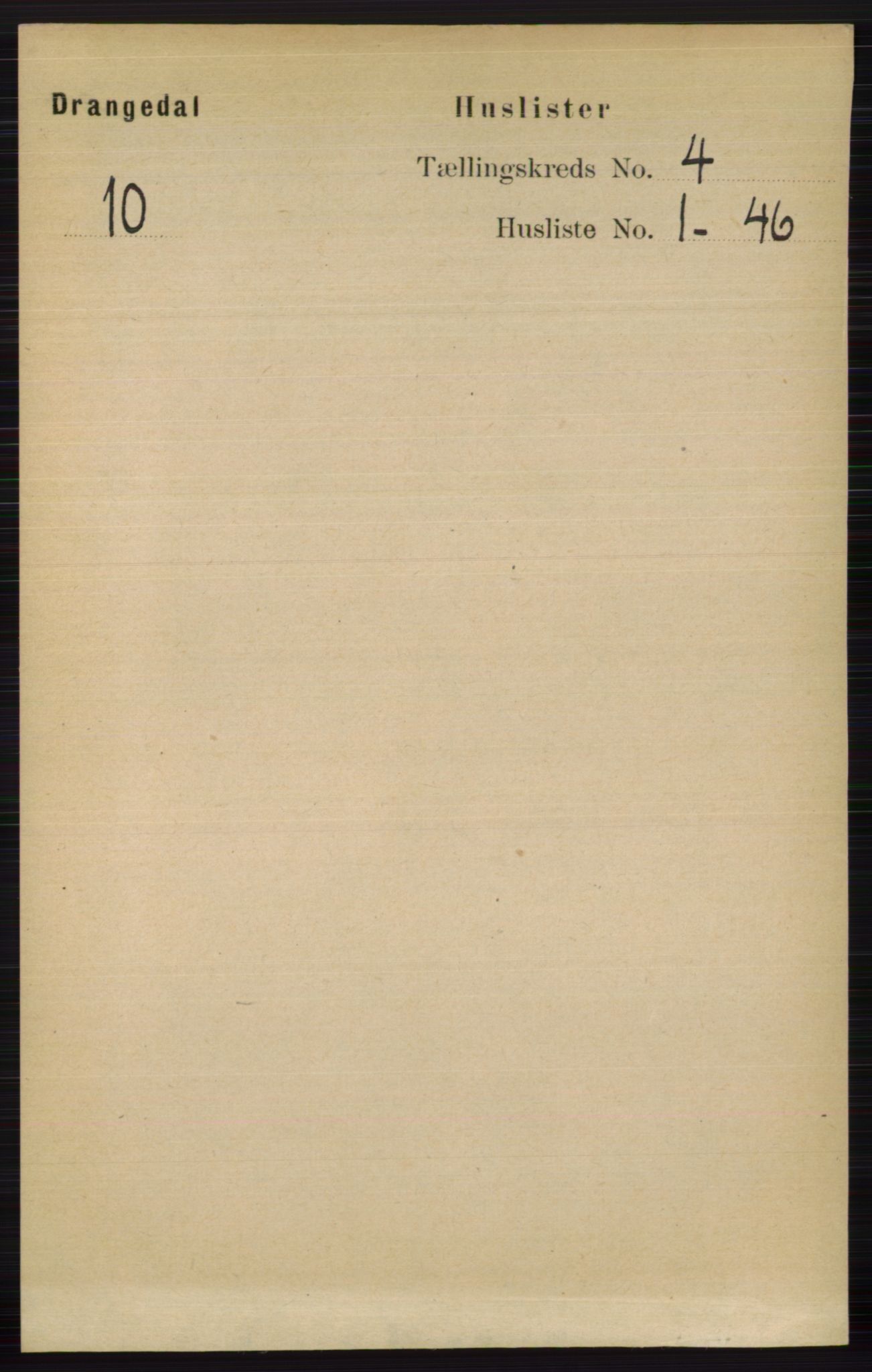 RA, 1891 census for 0817 Drangedal, 1891, p. 1246