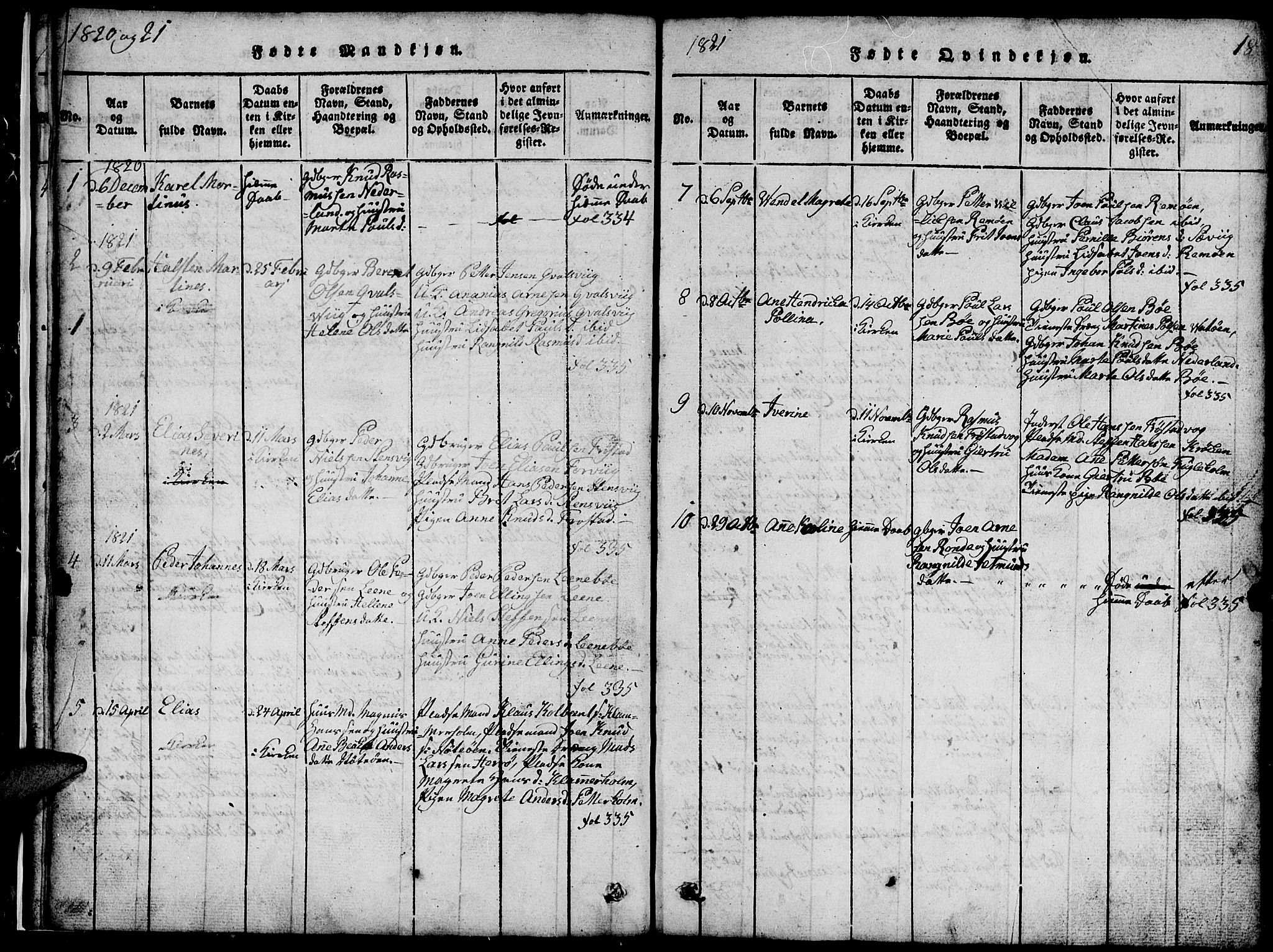 Ministerialprotokoller, klokkerbøker og fødselsregistre - Møre og Romsdal, AV/SAT-A-1454/507/L0078: Parish register (copy) no. 507C01, 1816-1840, p. 18