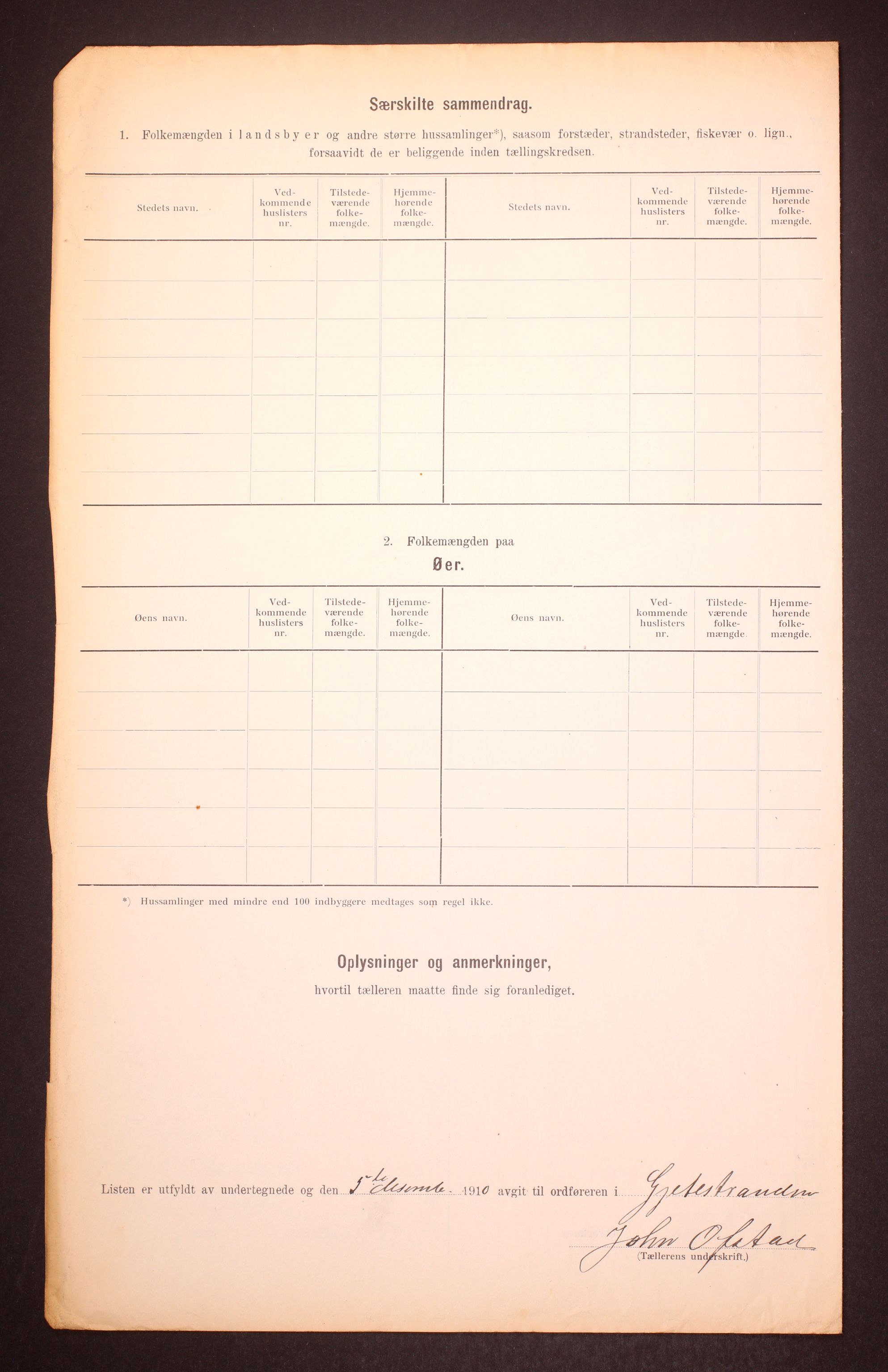 RA, 1910 census for Geitastrand, 1910, p. 9