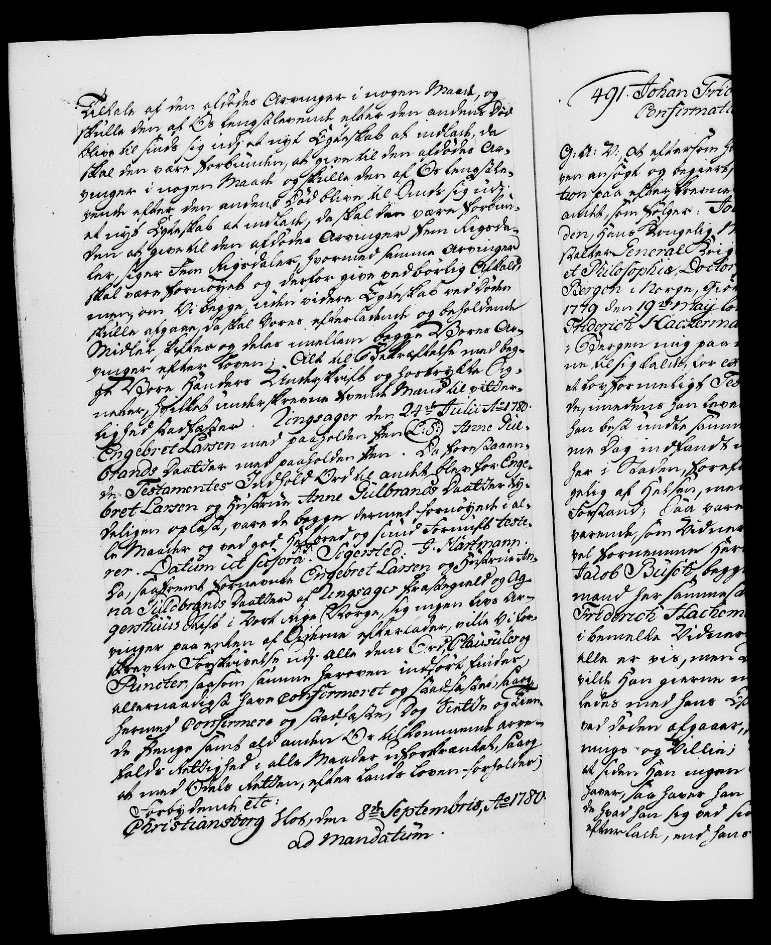 Danske Kanselli 1572-1799, RA/EA-3023/F/Fc/Fca/Fcaa/L0048: Norske registre, 1779-1781, p. 404b