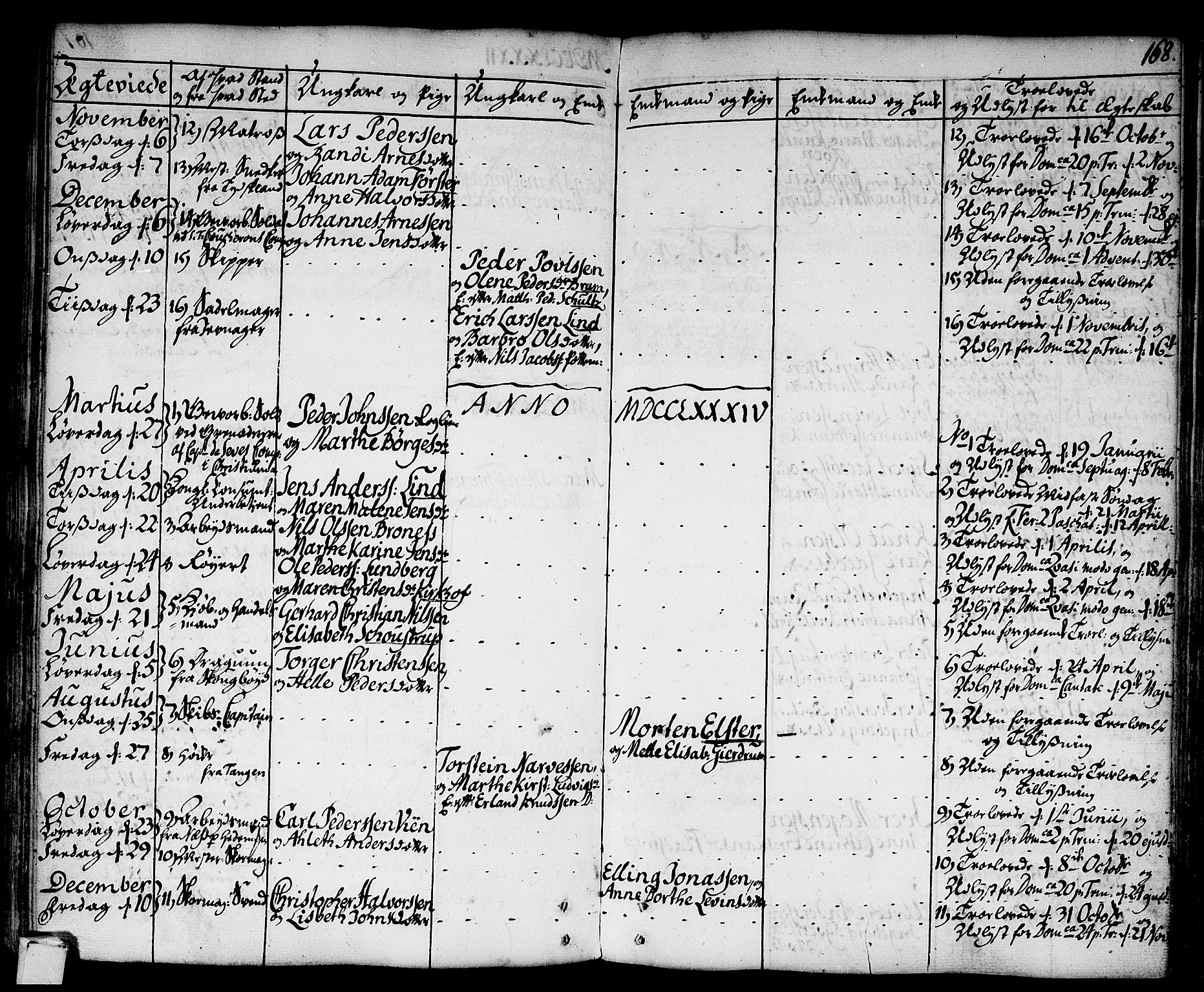 Strømsø kirkebøker, AV/SAKO-A-246/F/Fa/L0009: Parish register (official) no. I 9, 1752-1791, p. 168