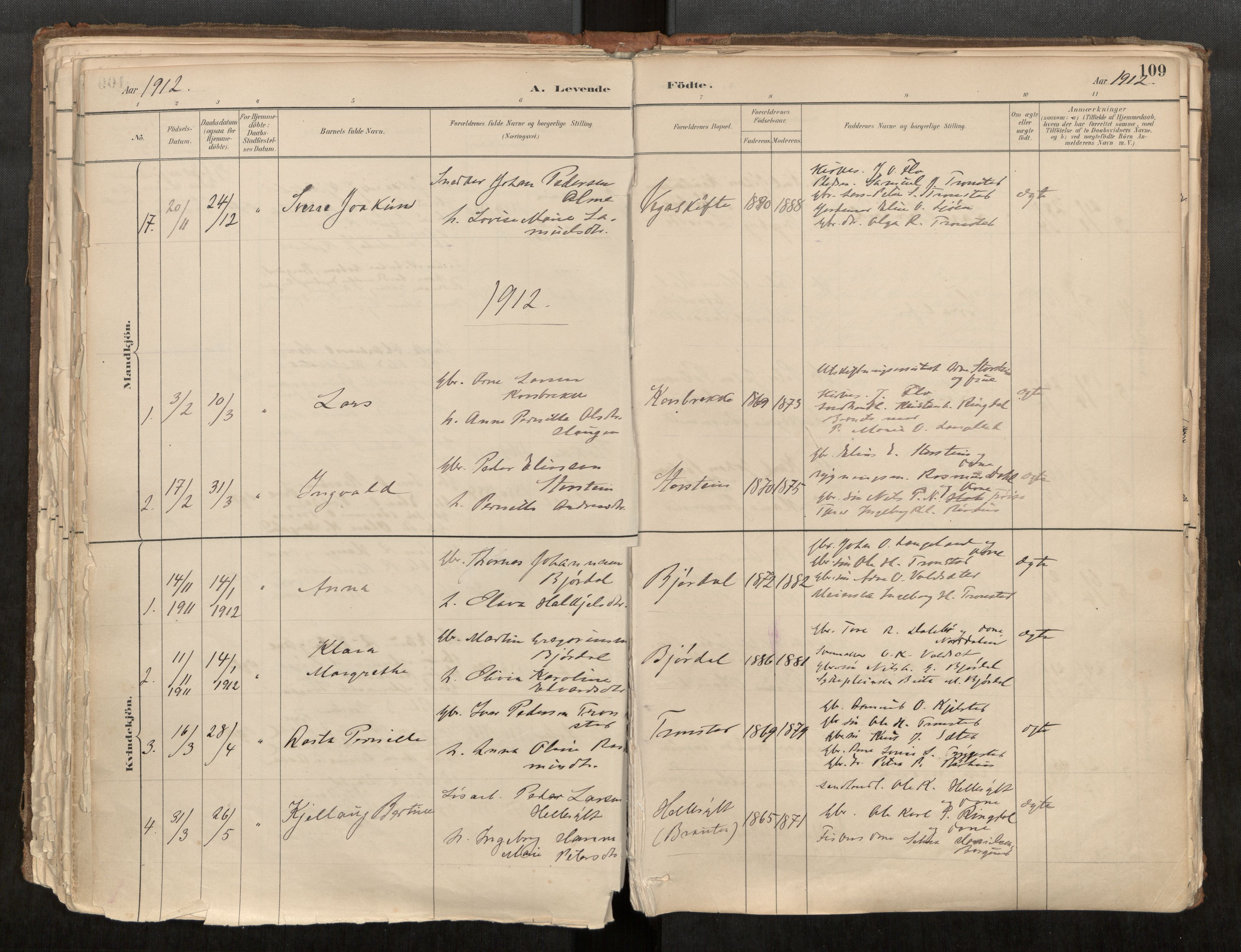 Sunnylven sokneprestkontor, SAT/A-1007: Parish register (official) no. 517A08, 1882-1939, p. 109