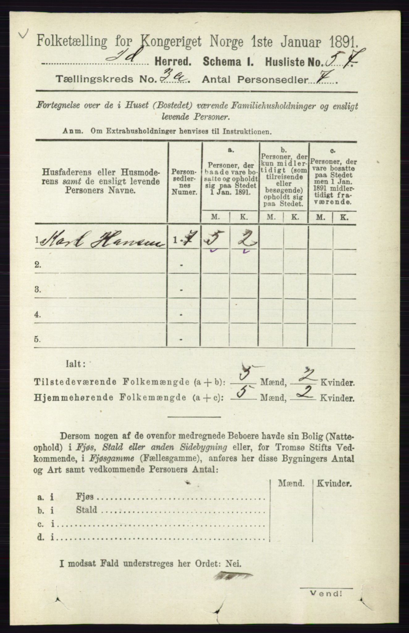 RA, 1891 census for 0117 Idd, 1891, p. 2139