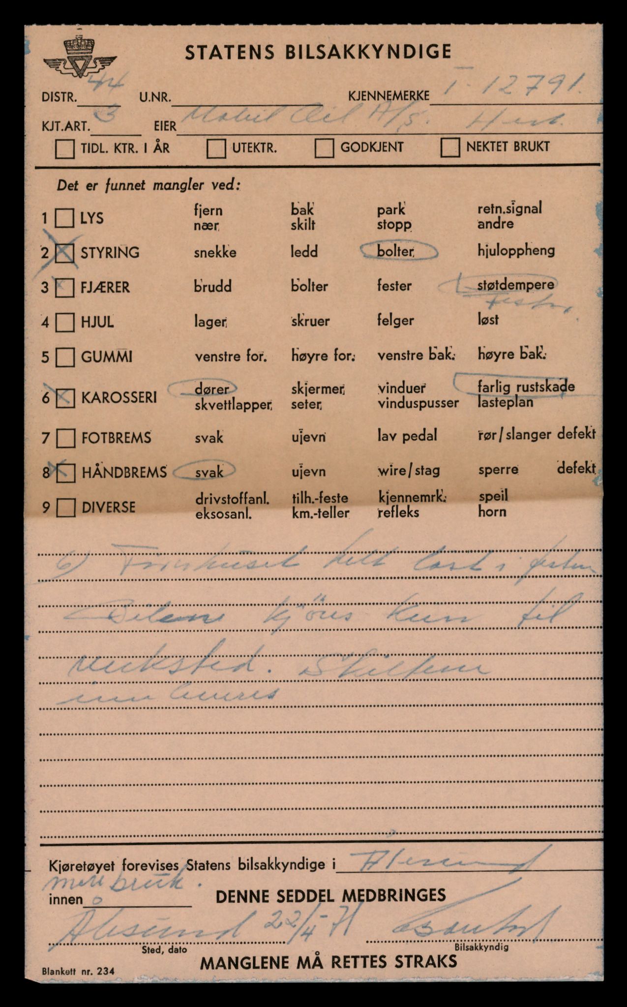 Møre og Romsdal vegkontor - Ålesund trafikkstasjon, AV/SAT-A-4099/F/Fe/L0035: Registreringskort for kjøretøy T 12653 - T 12829, 1927-1998, p. 2326