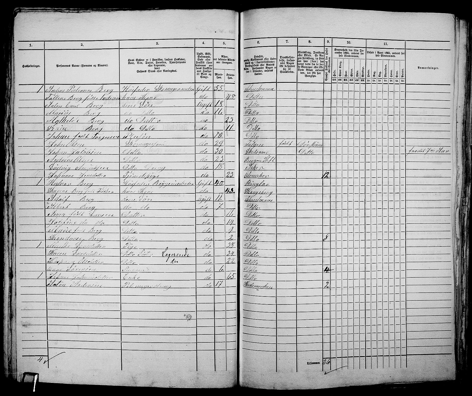 RA, 1865 census for Kristiania, 1865, p. 3403