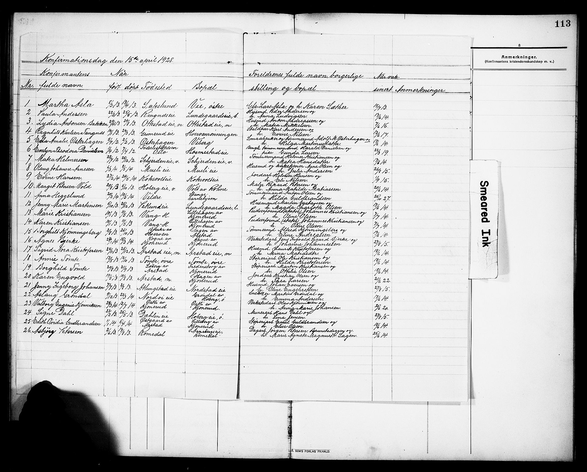 Stange prestekontor, SAH/PREST-002/L/L0015: Parish register (copy) no. 15, 1916-1928
