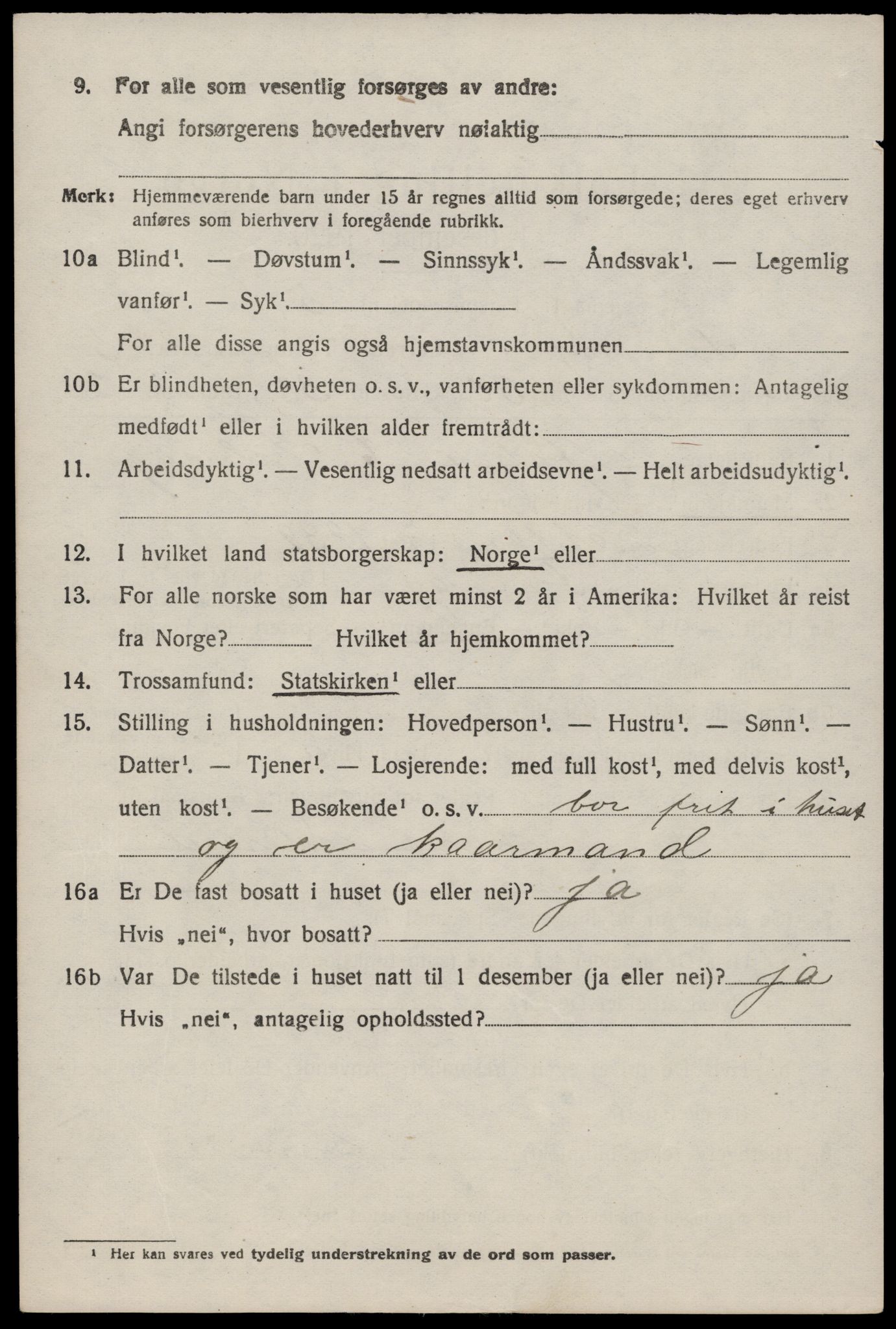 SAST, 1920 census for Finnøy, 1920, p. 3261