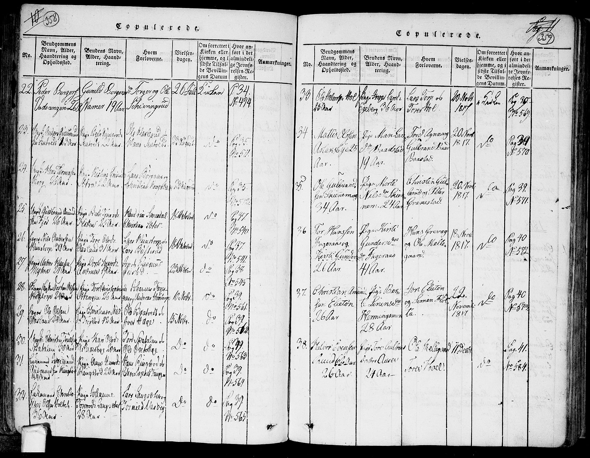 Trøgstad prestekontor Kirkebøker, SAO/A-10925/F/Fa/L0006: Parish register (official) no. I 6, 1815-1844, p. 358-359