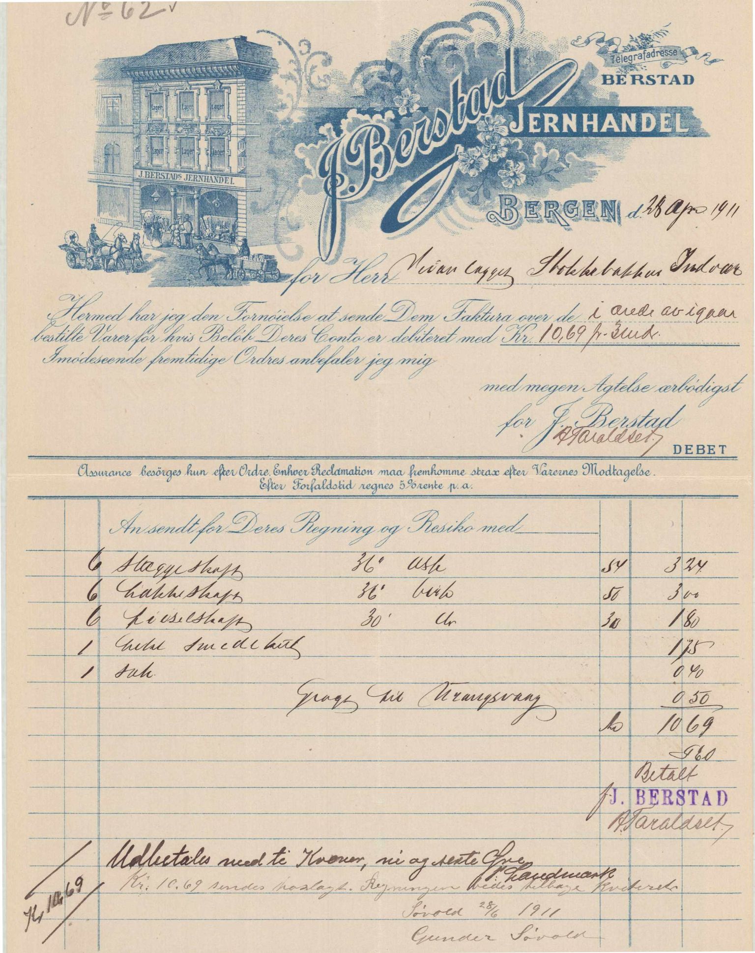 Finnaas kommune. Formannskapet, IKAH/1218a-021/E/Ea/L0001/0001: Rekneskap for veganlegg / Rekneskap for veganlegget Indvær - Stokkabakken, 1910-1915, p. 28