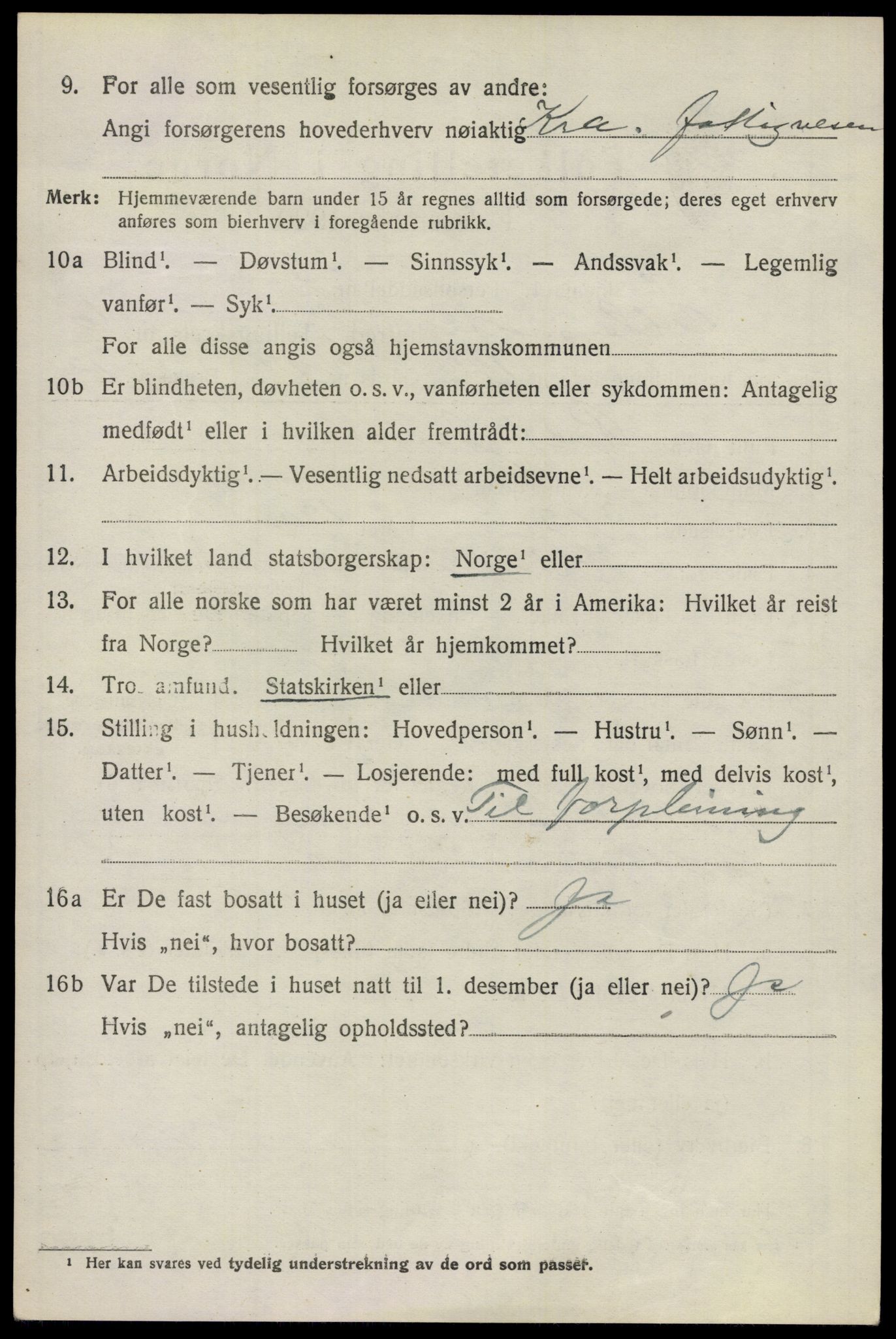 SAO, 1920 census for Ullensaker, 1920, p. 12870