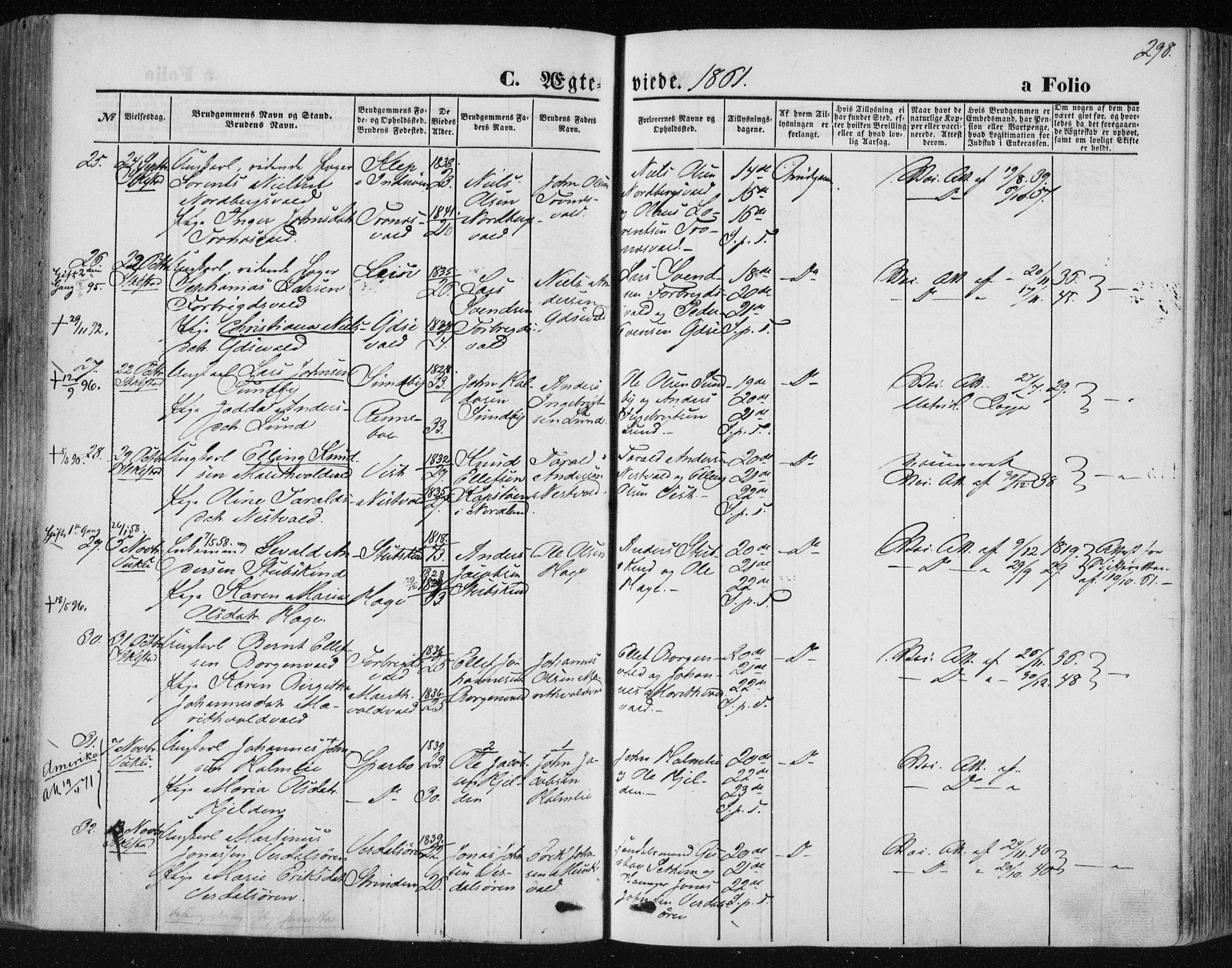 Ministerialprotokoller, klokkerbøker og fødselsregistre - Nord-Trøndelag, SAT/A-1458/723/L0241: Parish register (official) no. 723A10, 1860-1869, p. 298