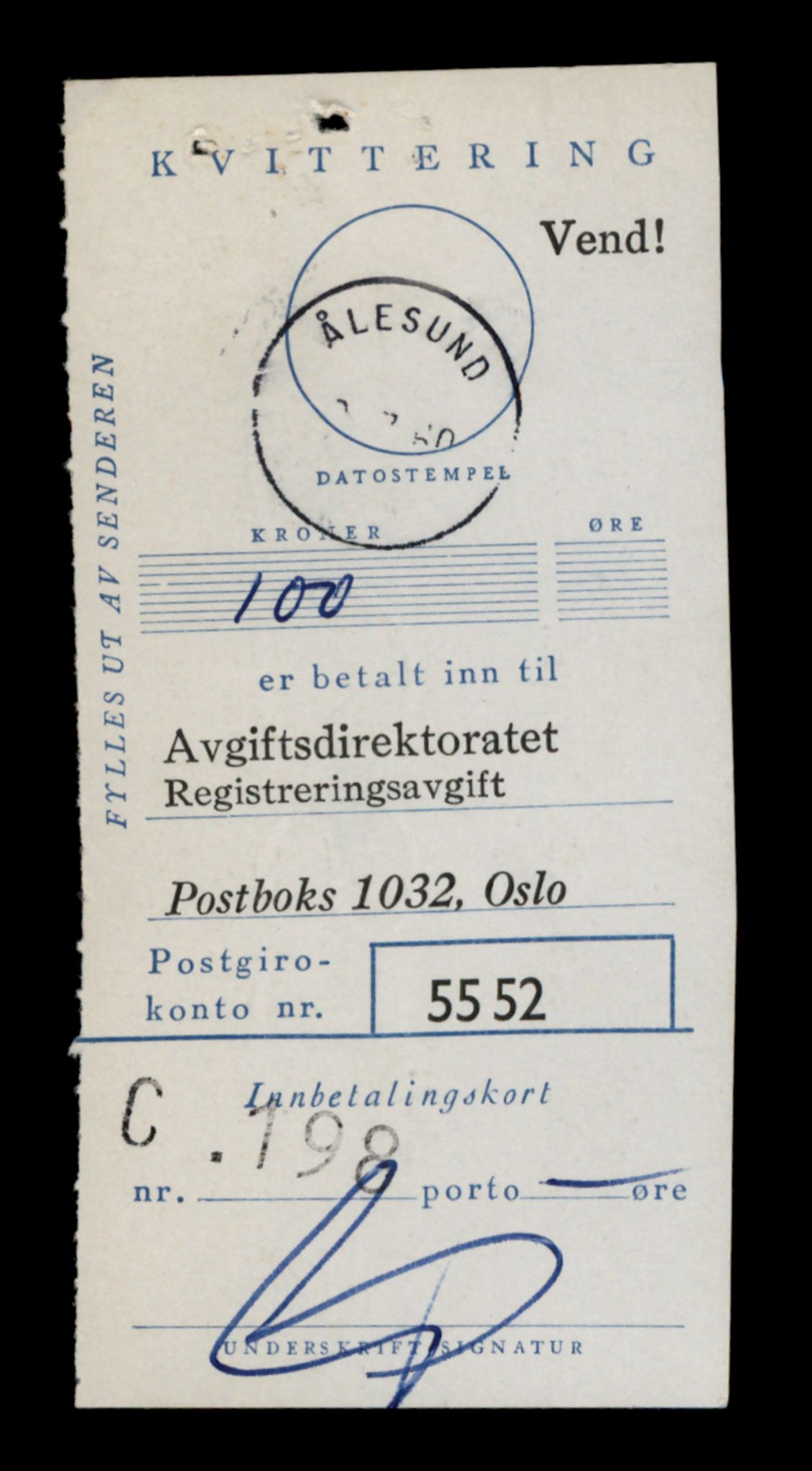 Møre og Romsdal vegkontor - Ålesund trafikkstasjon, AV/SAT-A-4099/F/Fe/L0040: Registreringskort for kjøretøy T 13531 - T 13709, 1927-1998, p. 1023