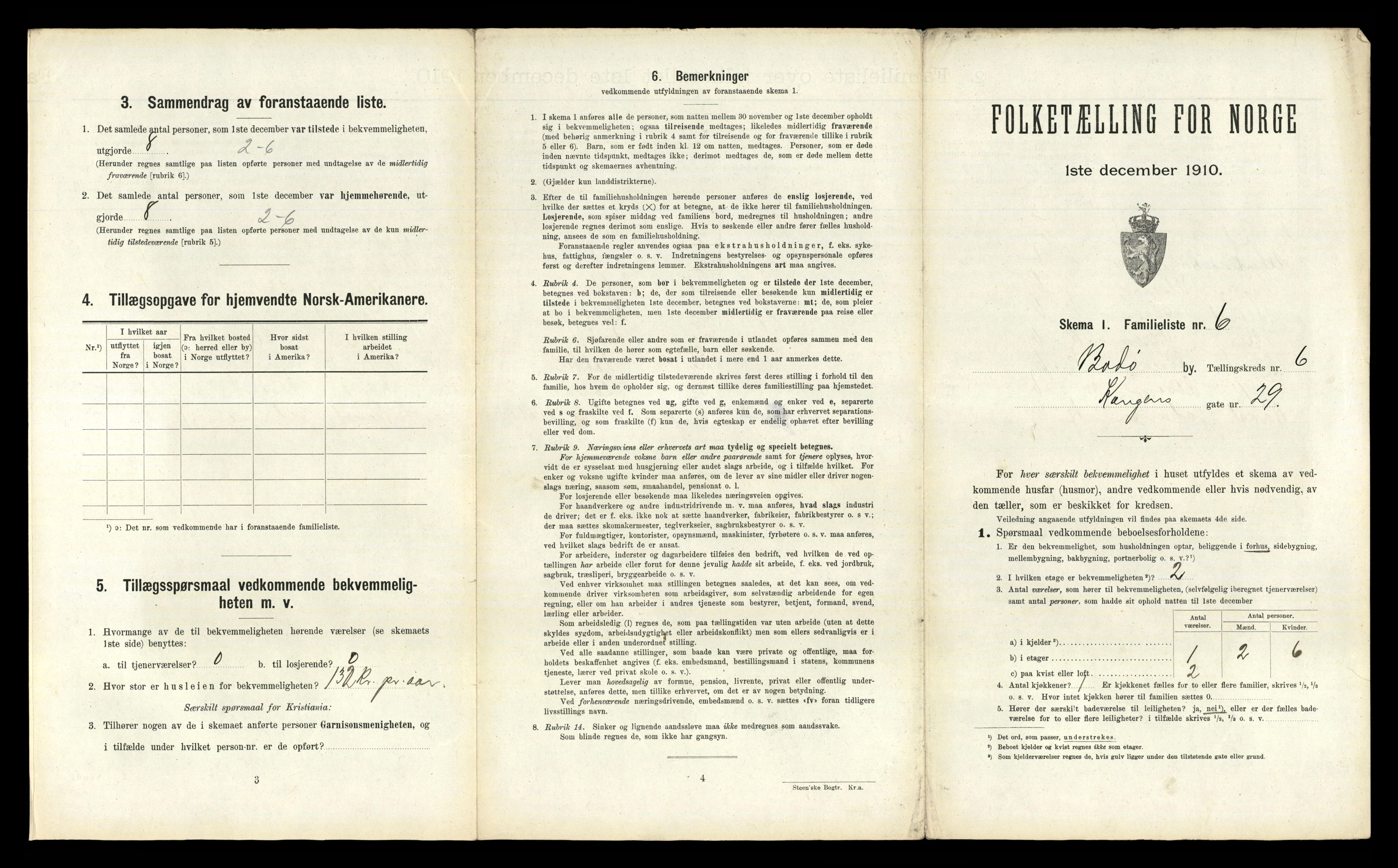 RA, 1910 census for Bodø, 1910, p. 1599