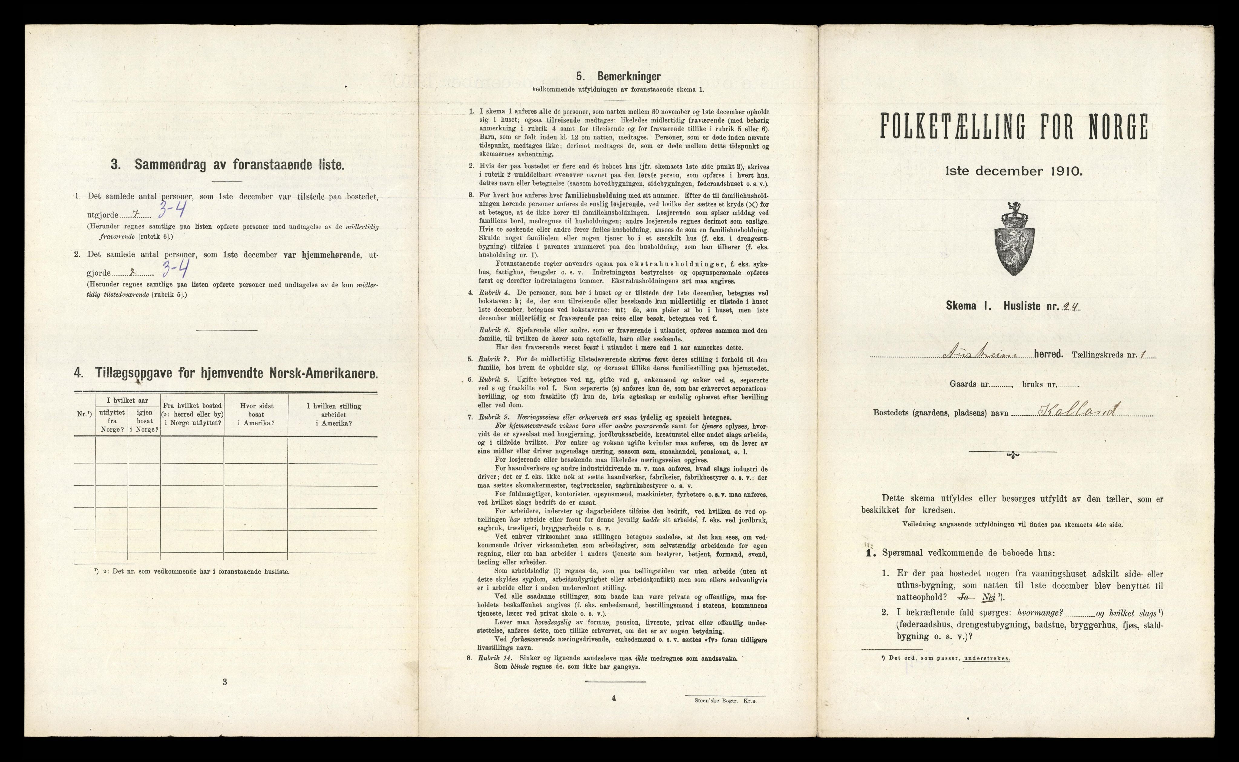 RA, 1910 census for Austrheim, 1910, p. 88